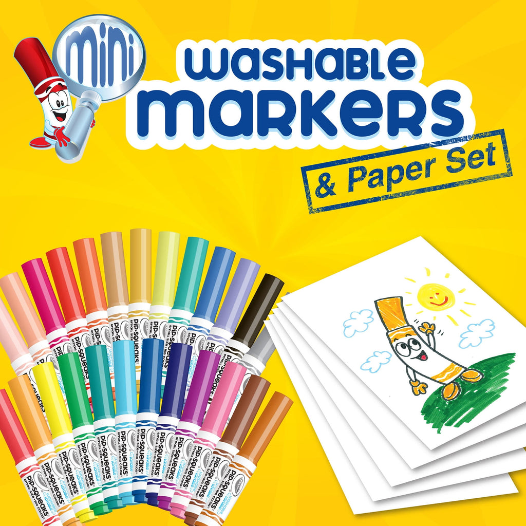Pip Squeaks Washable Markers Set, Arts and Crafts Set, Gift for Kids, Ages 4, 5, 6, 7 - Image 6
