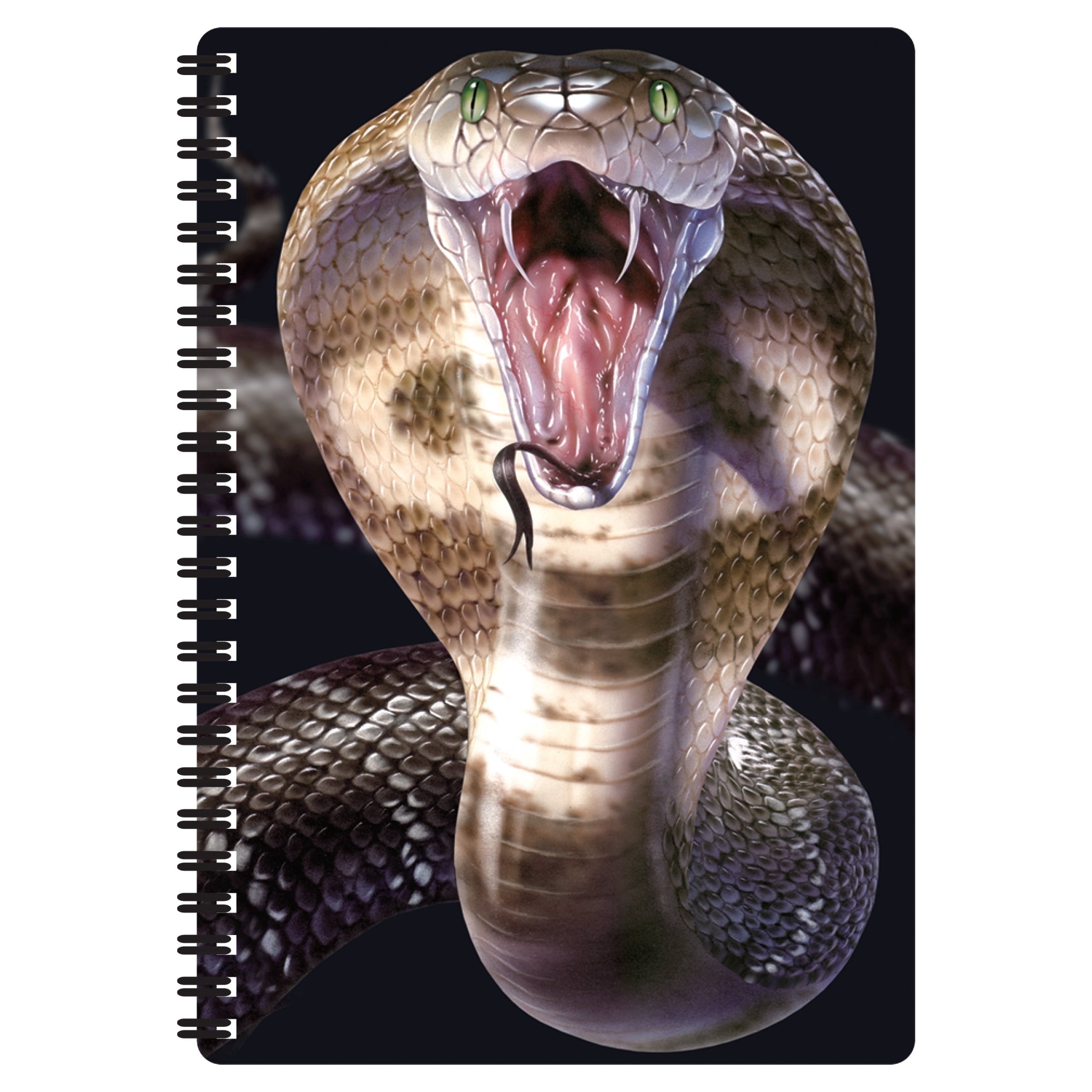 3D LiveLife Notebooks - Cobra from Deluxebase. Ruled 8.2" x 5.7" Medium Notepad. 80 Page Spiral Bound Notebook with Lenticular Cobra Cover.