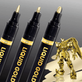 Chrome Gold Markers Metallic Gold Paint Pens for Metal, Plastic Jewelry,Touch-Up and Repair Kit