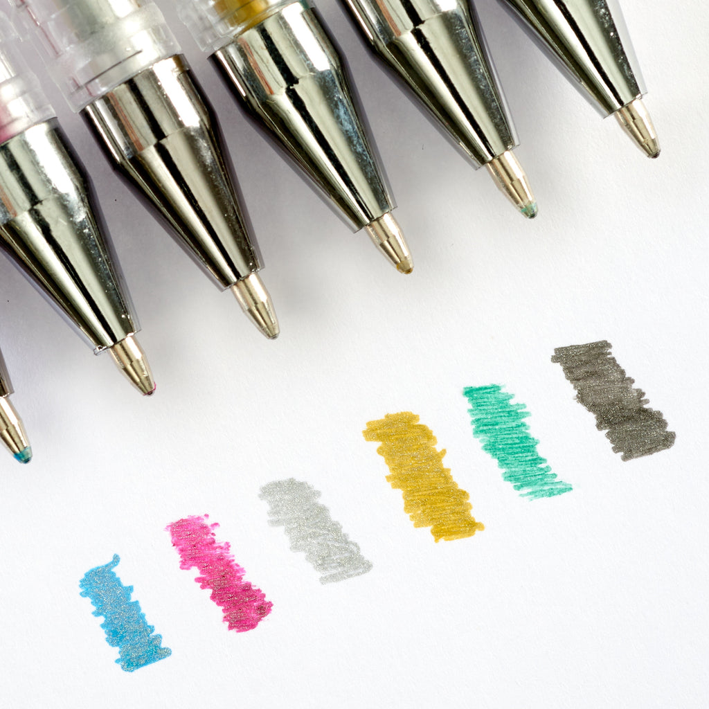 Hello Hobby Multicolor Gel Pen Metallic Set, 6 Pieces - Image 2