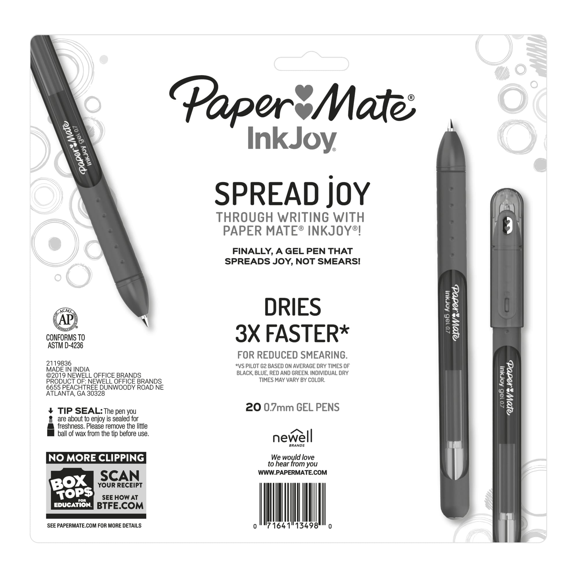 Paper Mate InkJoy Gel Pens, Medium Point (0.7mm), Assorted Colors, Capped, 20 Count - Image 6