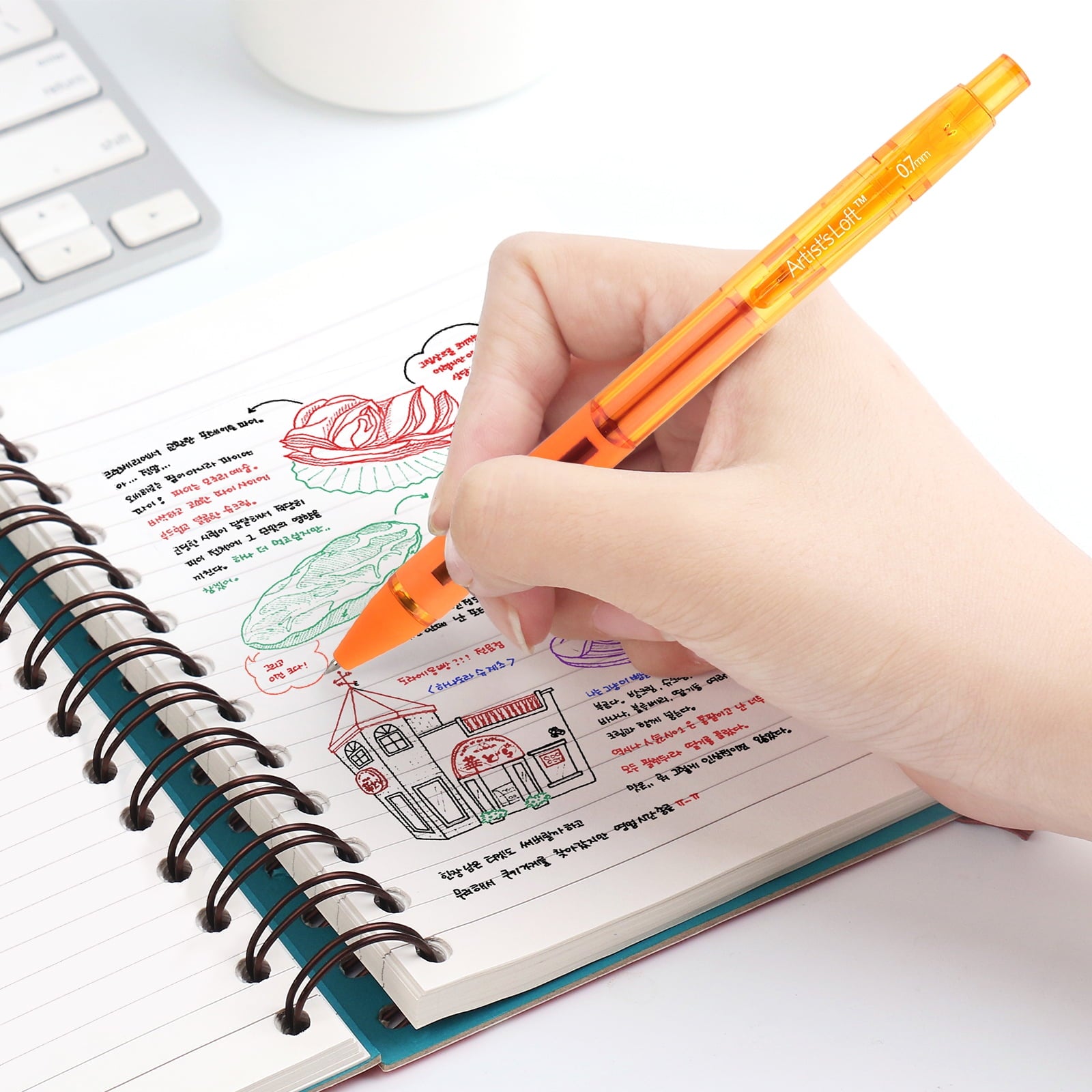 14 Color Retractable Gel Pen Set - Image 2
