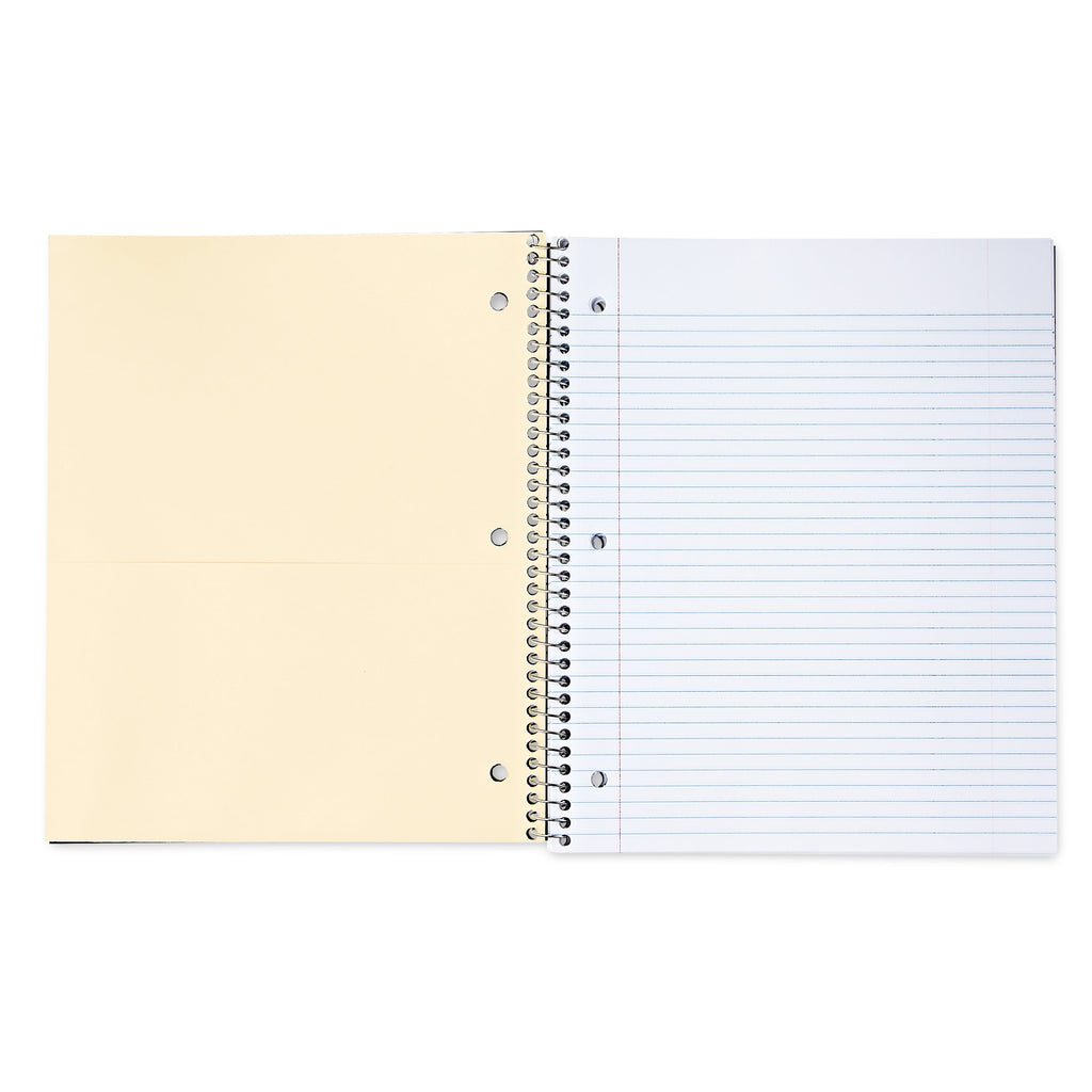 (3 pack) College Ruled 1-Subject Poly Notebook, Black, 9" x 11", 100 Sheets - Image 4
