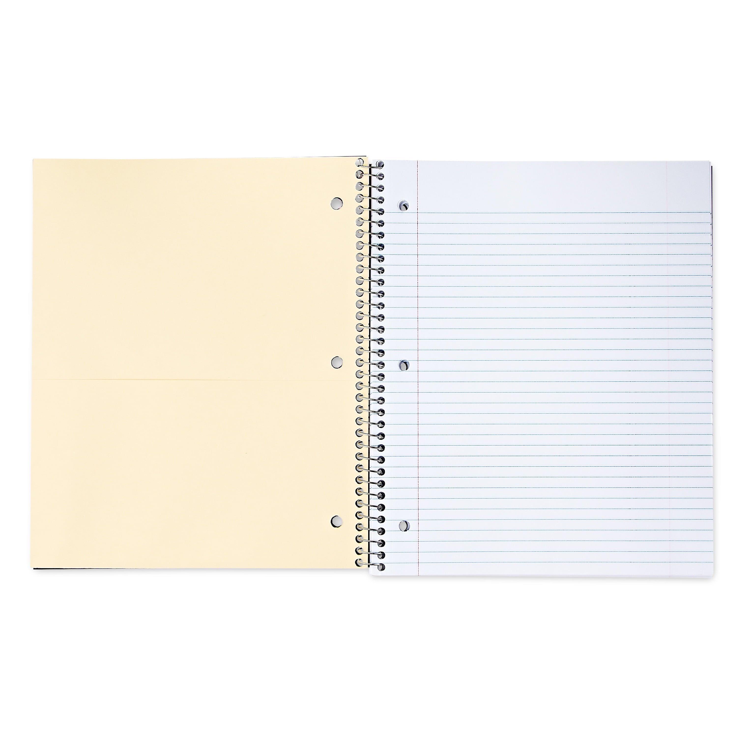 (3 pack) College Ruled 1-Subject Poly Notebook, Black, 9" x 11", 100 Sheets - Image 4