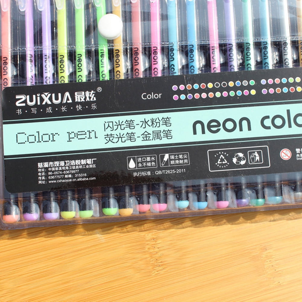 Darzheoy 48 Colors Glitter Gel Pens, Colored Pens for Adult Coloring, Pens for Women, Cute Pens Set, Art Gel Pens Office Supplies - Image 3