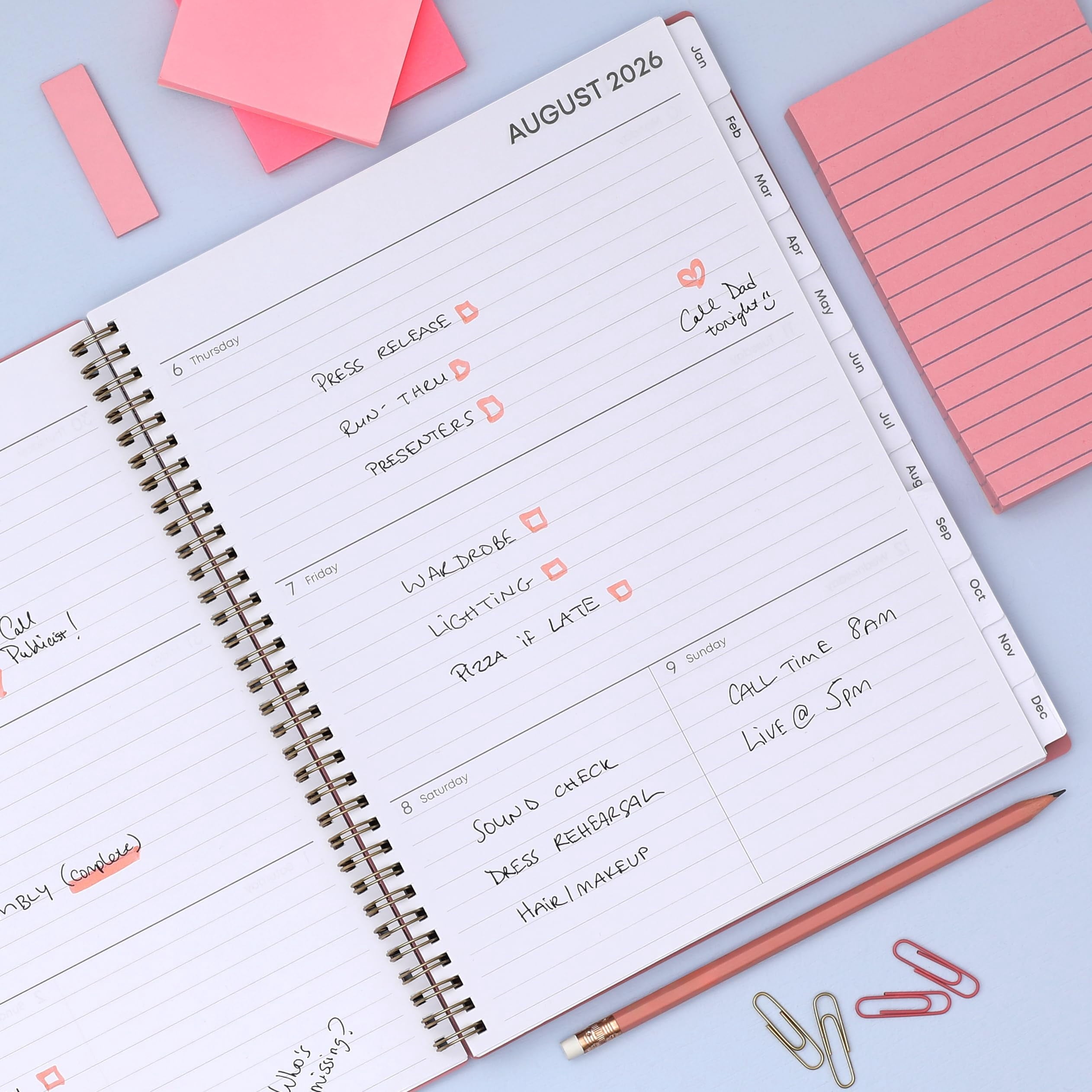 Blue Sky 17 Month 2026-2027 Weekly and Monthly Academic Year Planner Calendar, August 2026 - December 2027, 8.5" x 11", Flexible Cover, Wire - Image 2