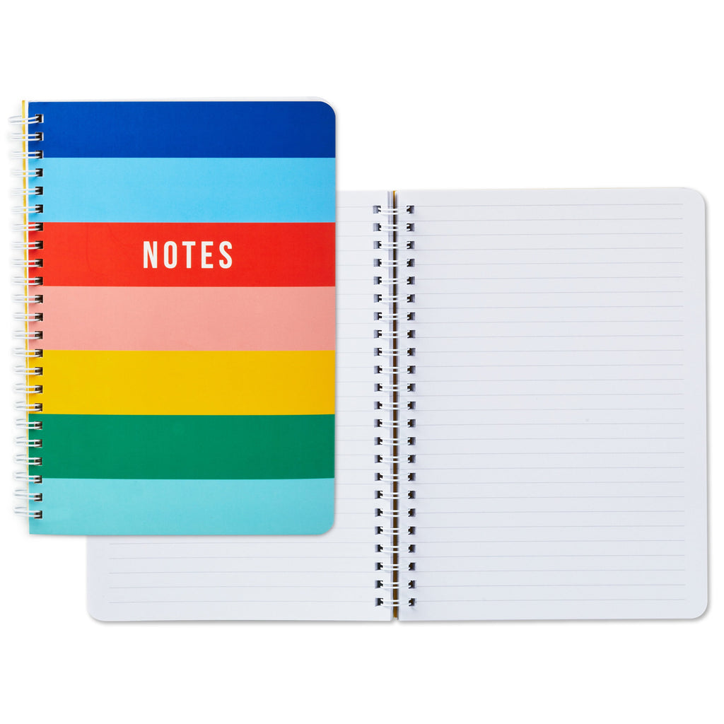 Hallmark Spiral Notebook, Wide Rainbow Stripe, 100 Pages - Image 2