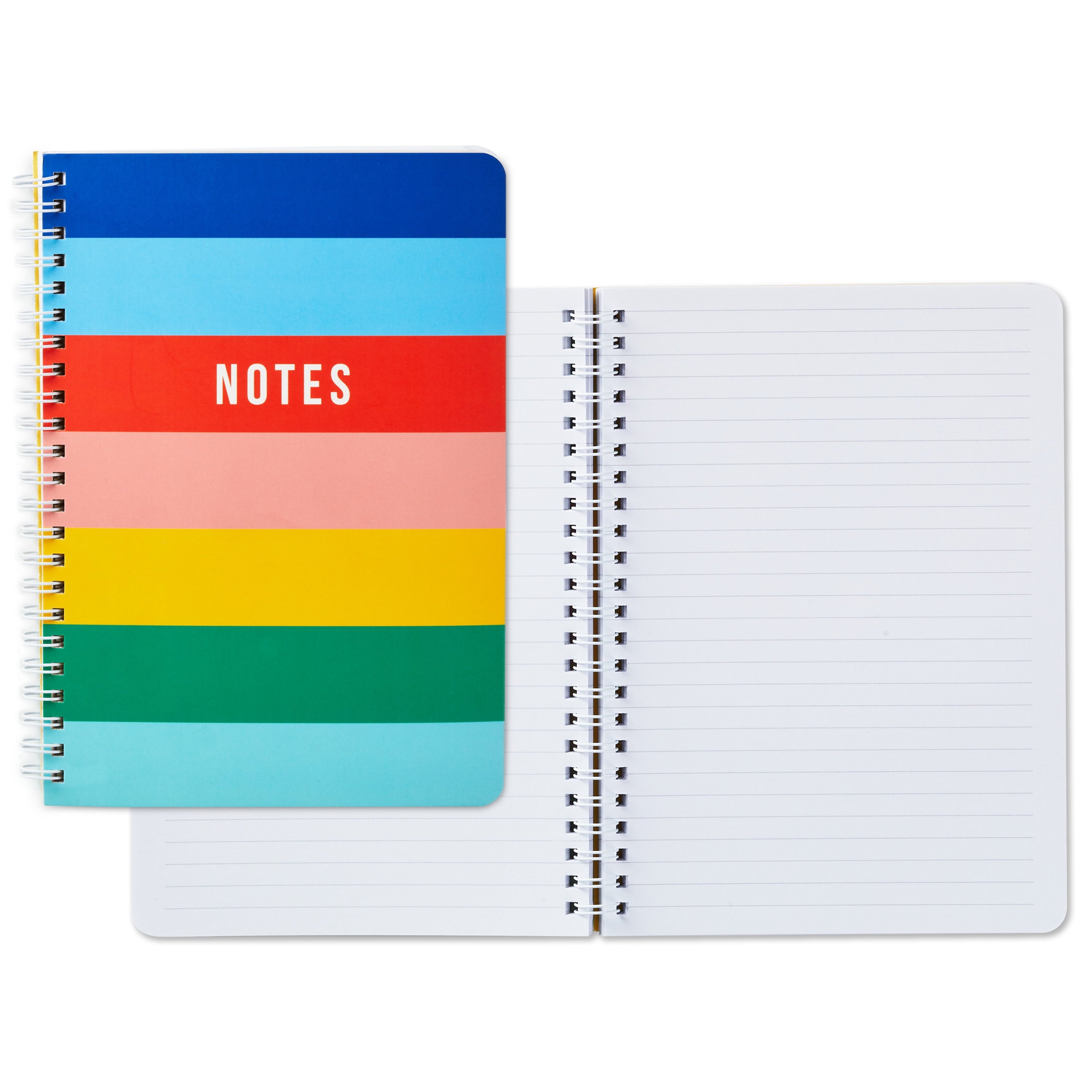 Hallmark Spiral Notebook, Wide Rainbow Stripe, 100 Pages - Image 2