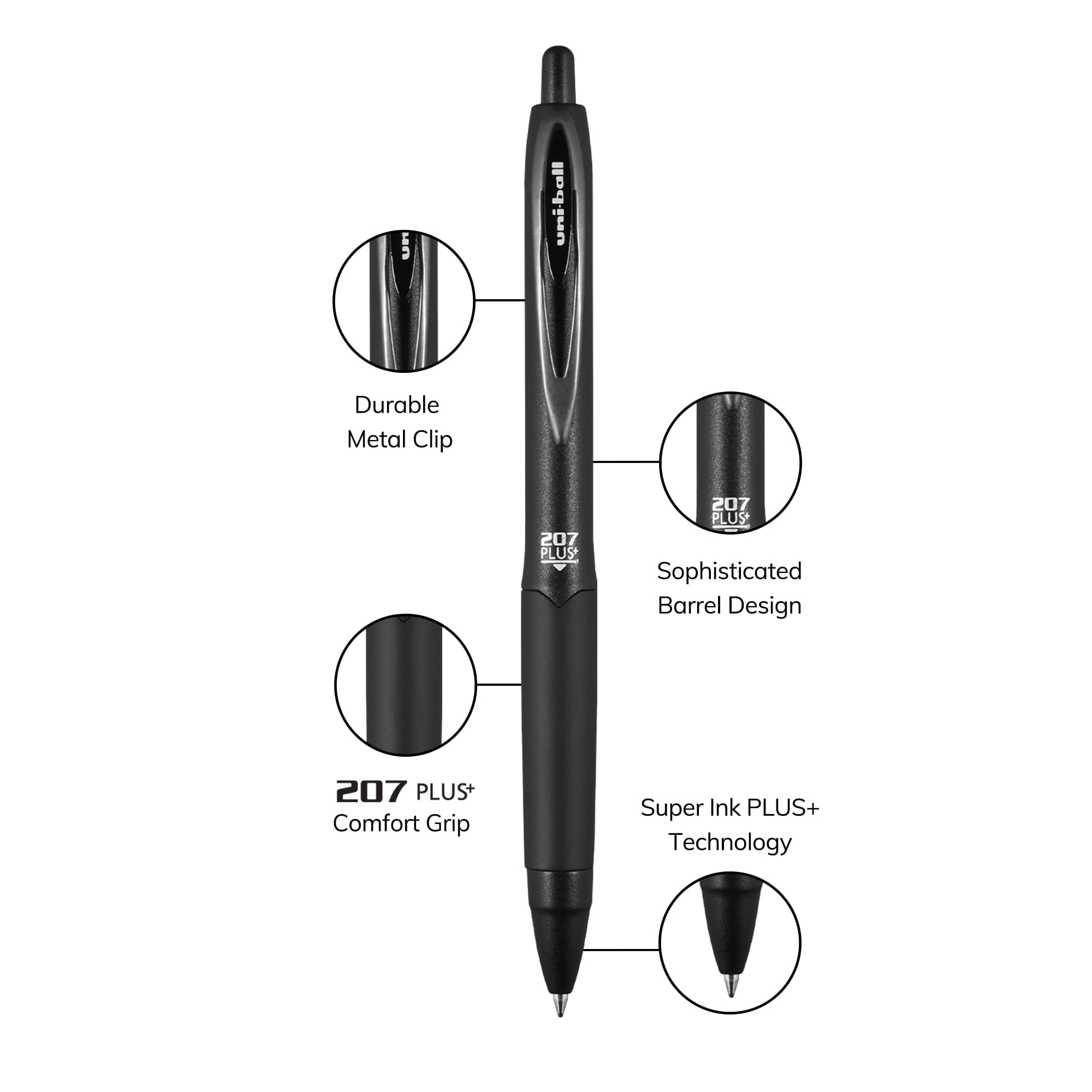 Retractable Gel Pens, Medium Point (0.7mm), Assorted Ink, 4 Count - Image 3