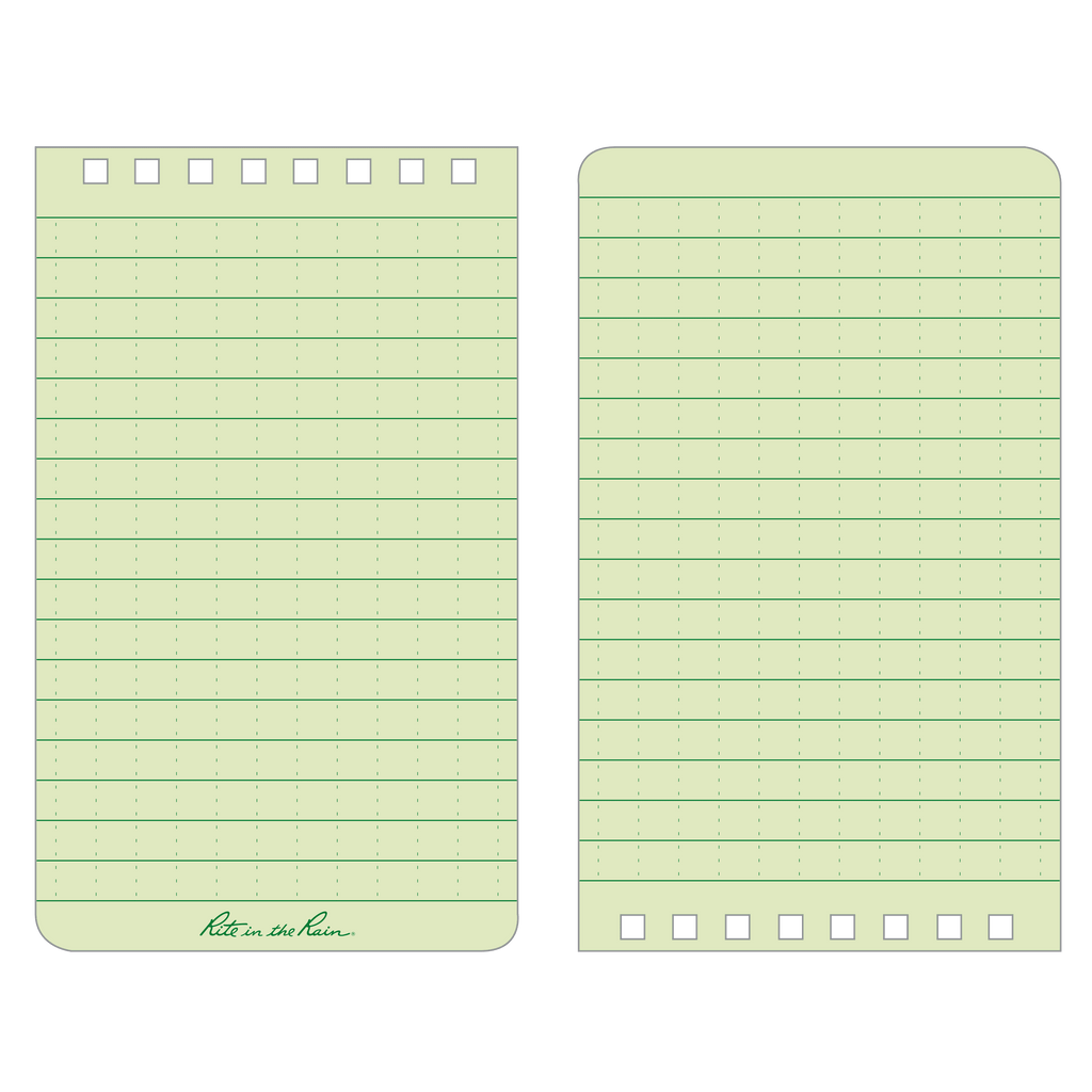 Rite in the Rain Weatherproof Notebook 3x5, 50 pages, Green - Image 2