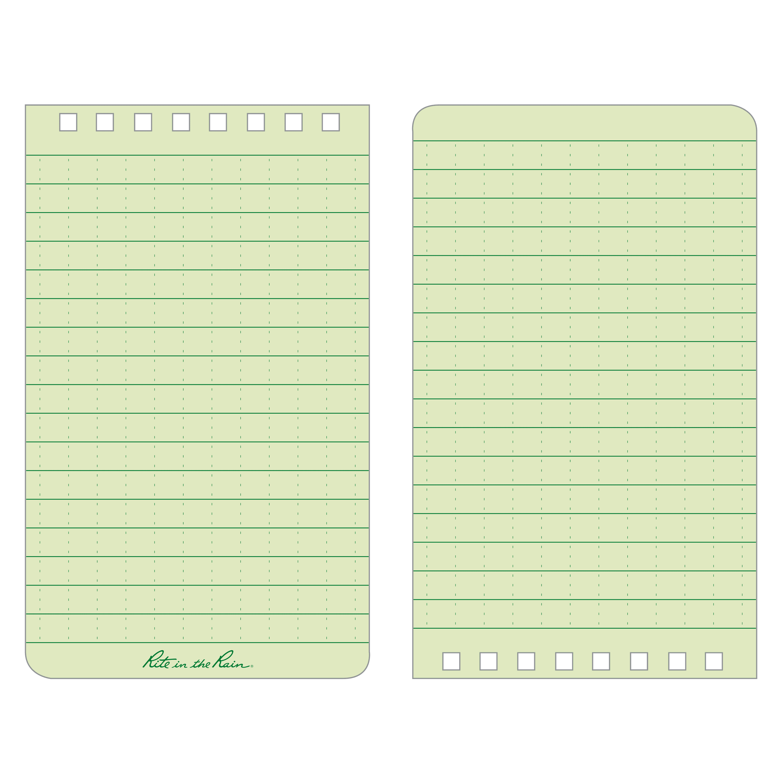 Rite in the Rain Weatherproof Notebook 3x5, 50 pages, Green - Image 2