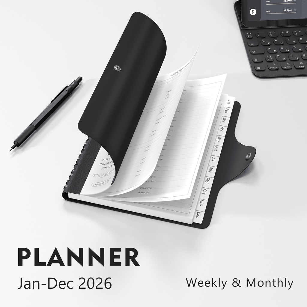 2026 Planner - Academic Weekly & Monthly Planner 2026 with Monthly Label,6.7" x 8.7", Jan. 2026 - Dec. 2026, Daily Pl... - Image 2