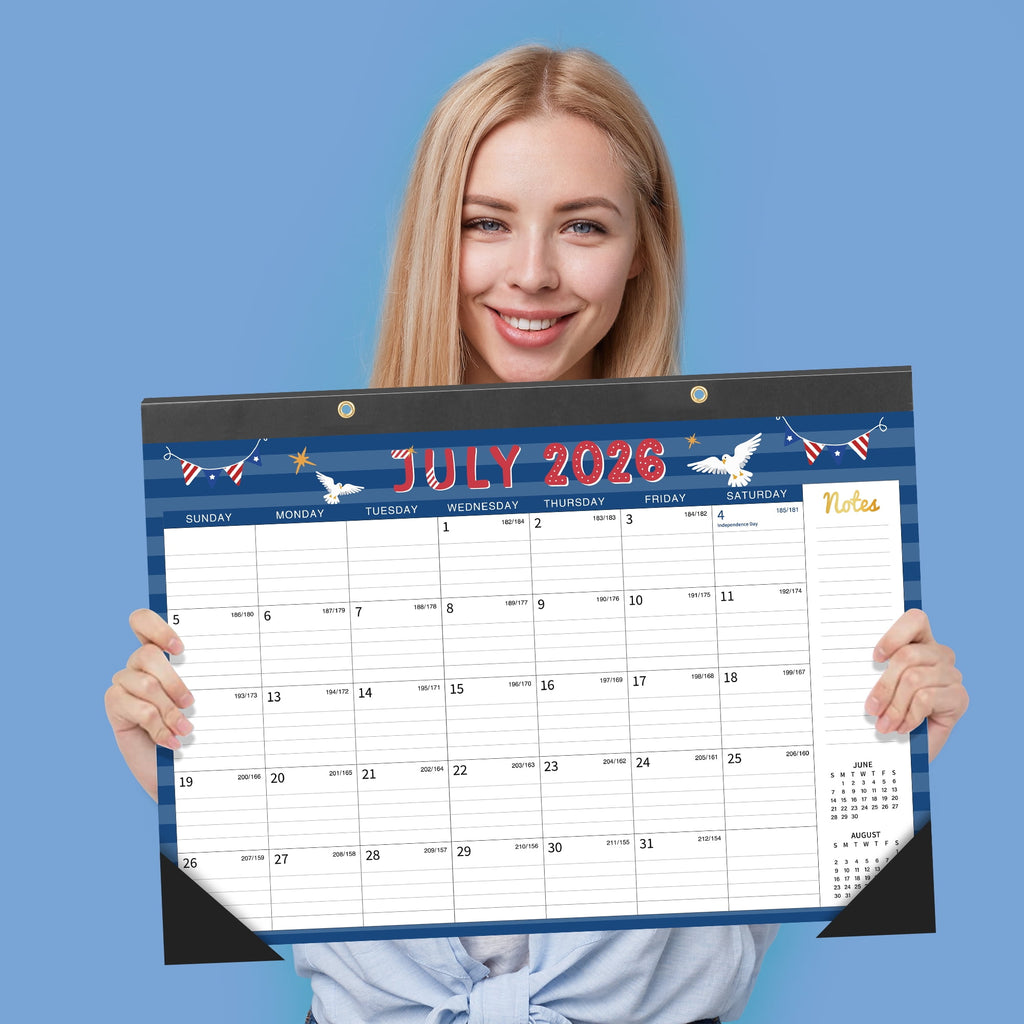 Deli 2026 Desk Calendar, 12 Months, 17" x 12", Thick Paper with Julian Dates and Block for New Year and Christmas Presents, Monthly  planner - Image 6
