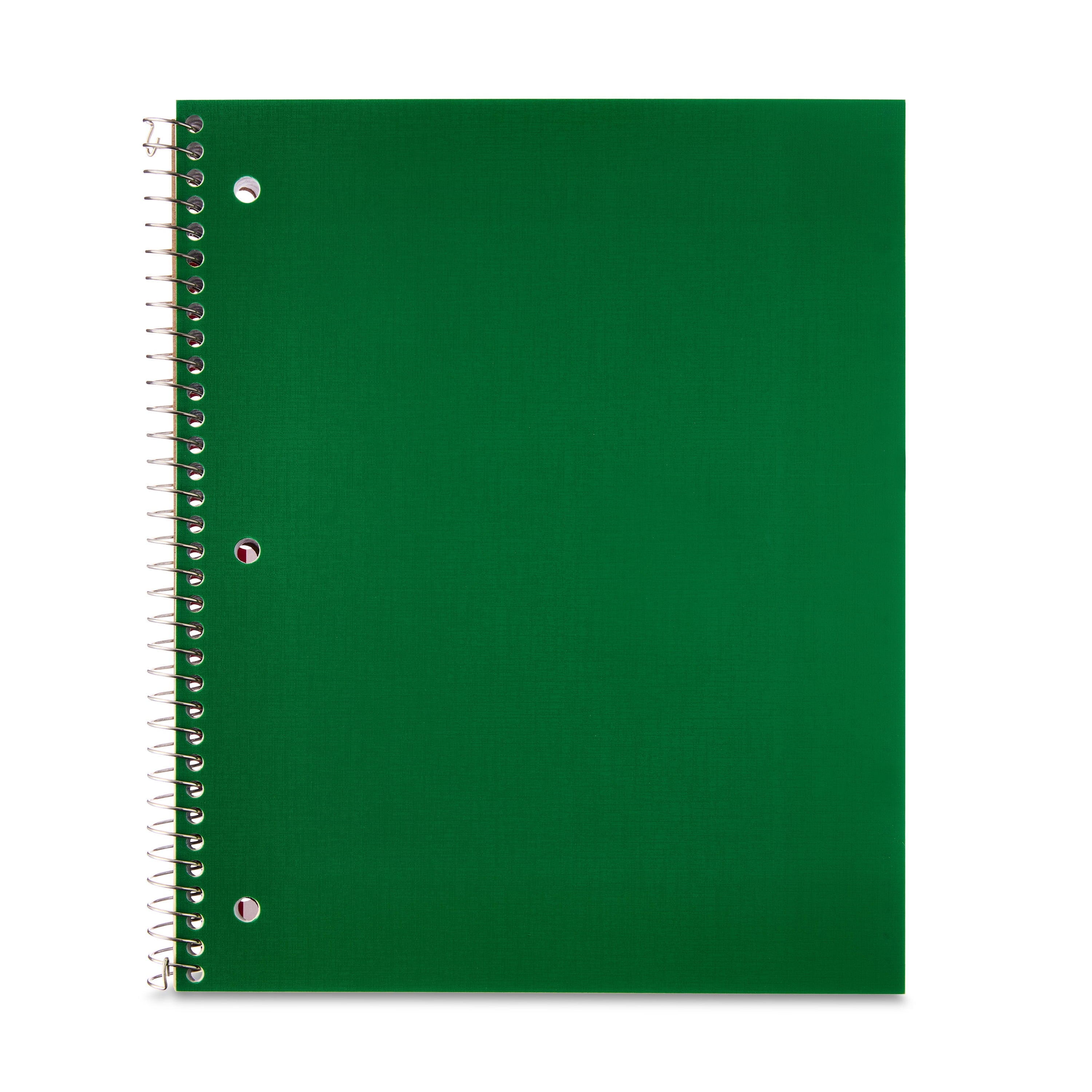 Wide Ruled 1-Subject Poly Notebook, Forest Green, 8.5" x 10.5", 100 Sheets - Image 3