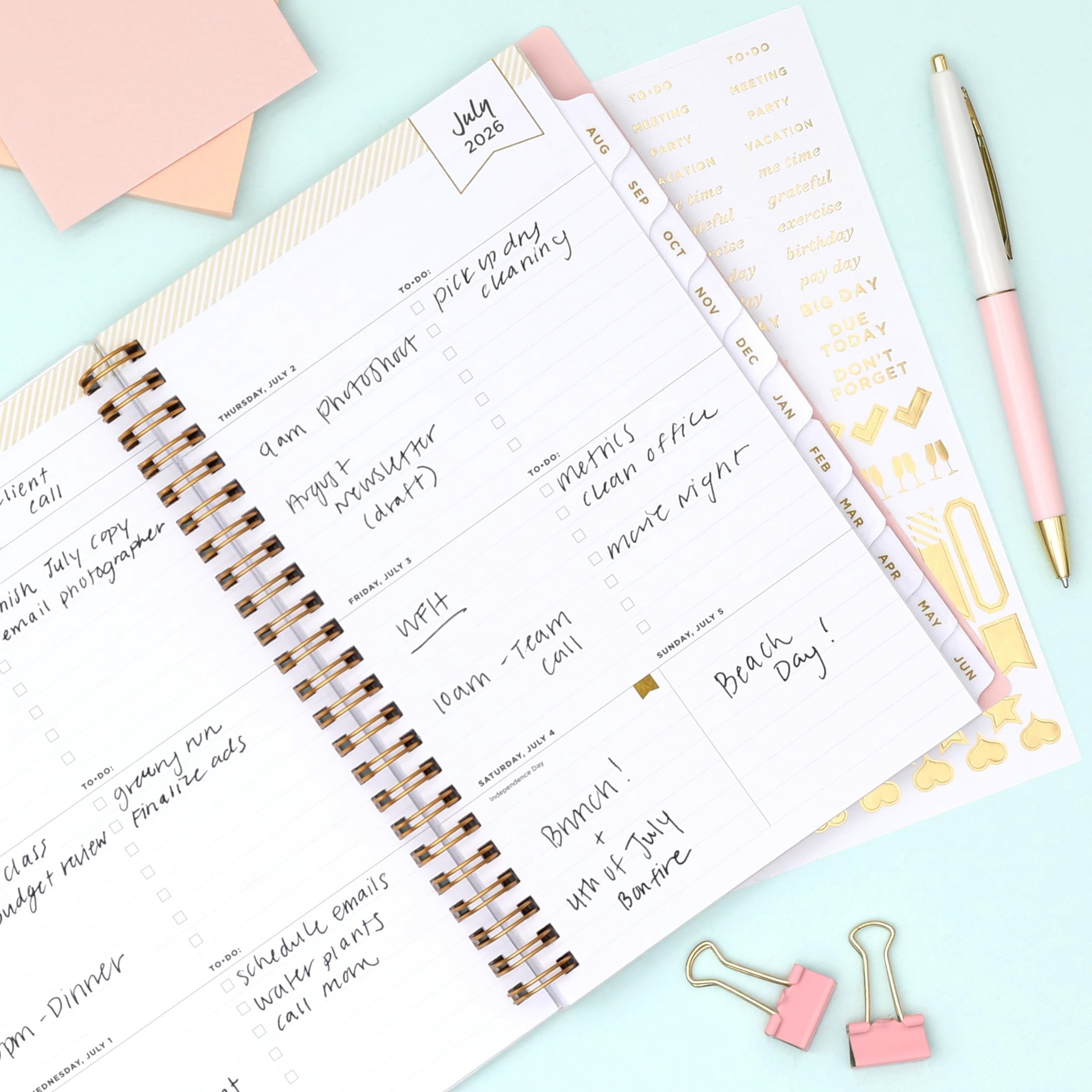2026-2027 Weekly and Monthly Academic Year Planner Calendar, July 2026 - June 2027, 5" x 8", Flexible Cover, Wireboun... - Image 2