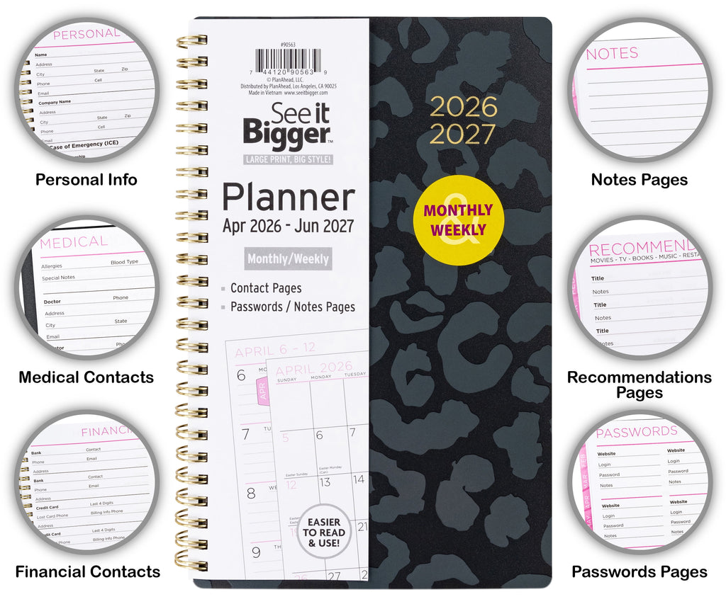 M/W Planner, Medium (5.5" x 8.75"), Fashion, 15-Month: Apr 2026 - Jun 2027 - Image 2