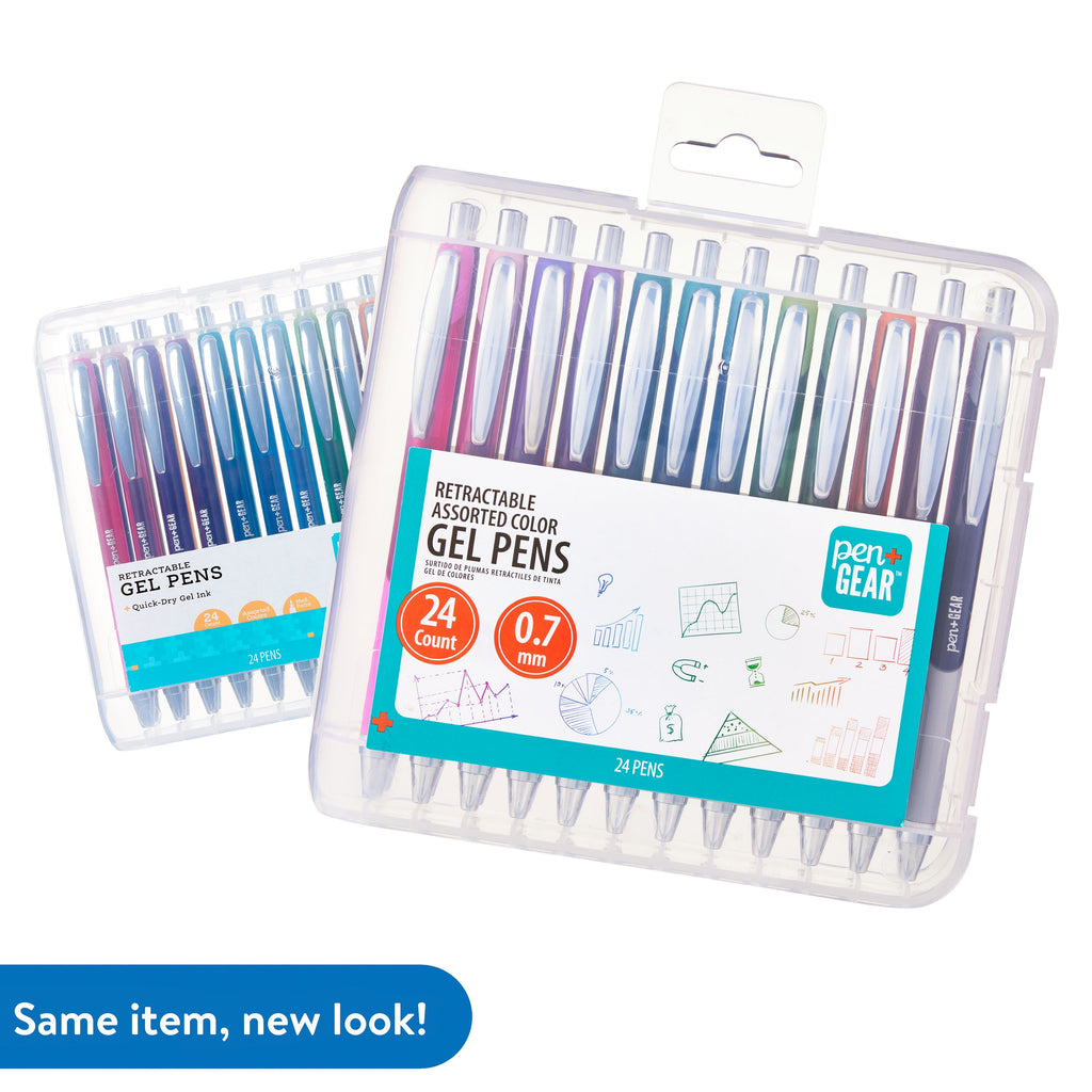Retractable Gel Pens, Medium Point, 0.7mm, Assorted Colors, 24 Count - Image 2