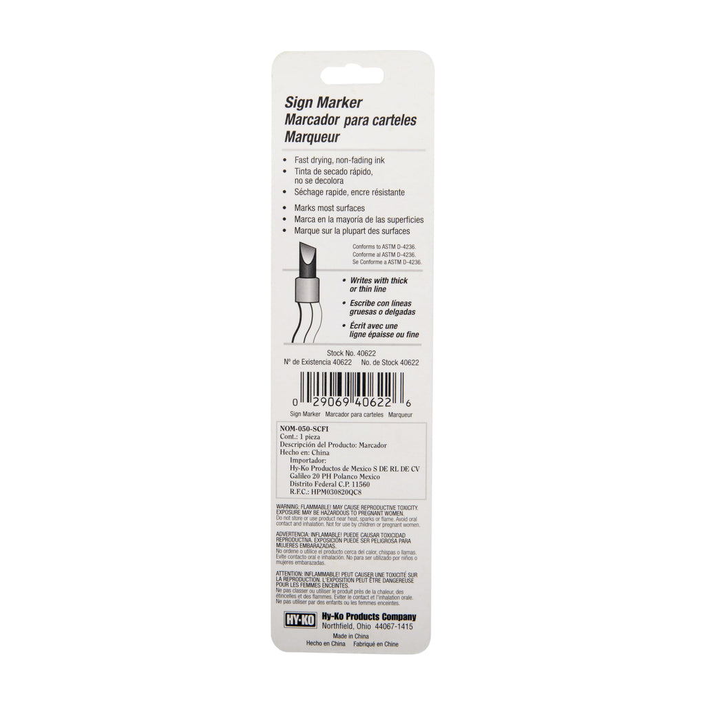 (5 pack) 40622 Permanent Marker, Black, Chisel Tip, Weather-Resistant Ink - Image 4