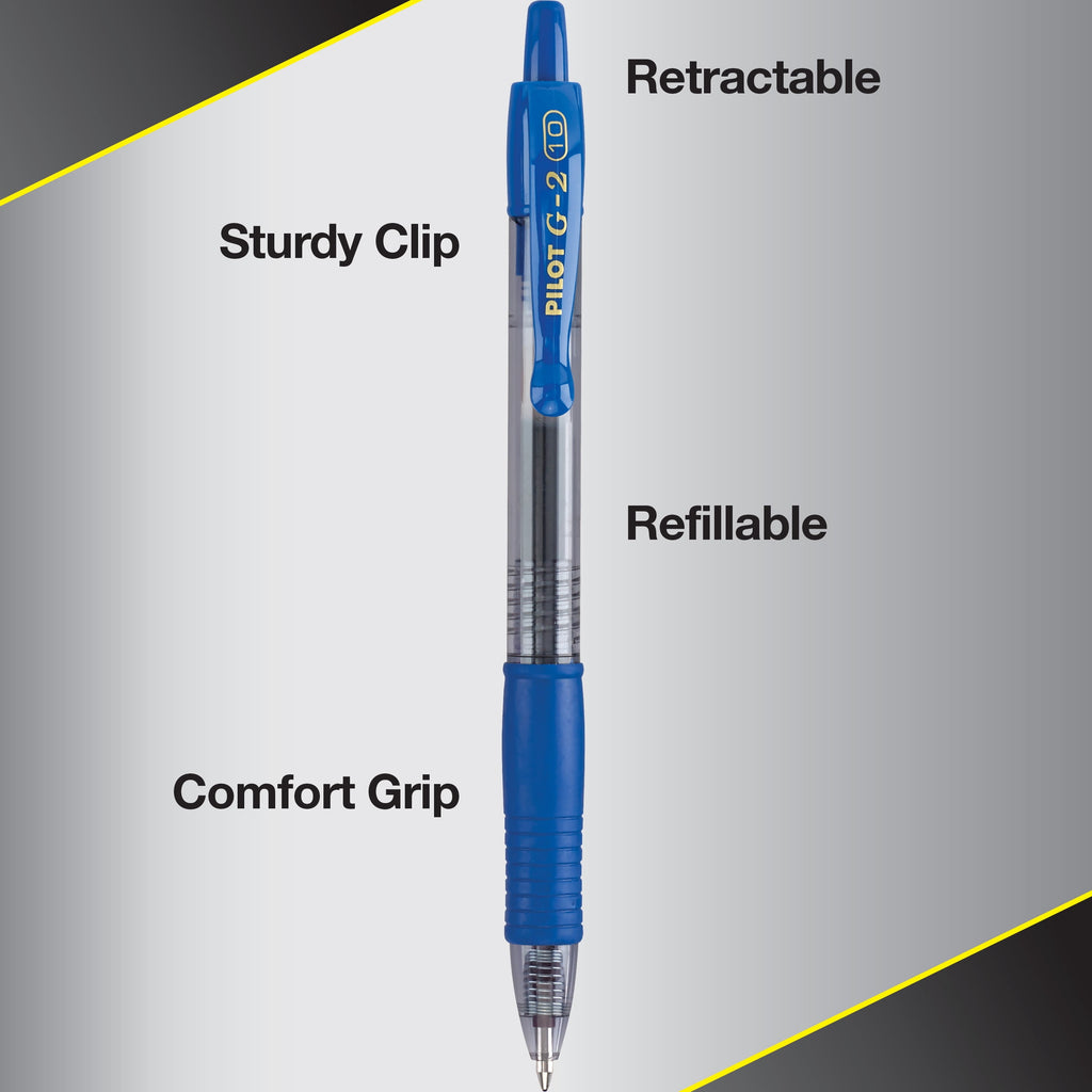 Gel Ink Pens, Bold Point (1.0mm), Blue, 10 Count - Image 2