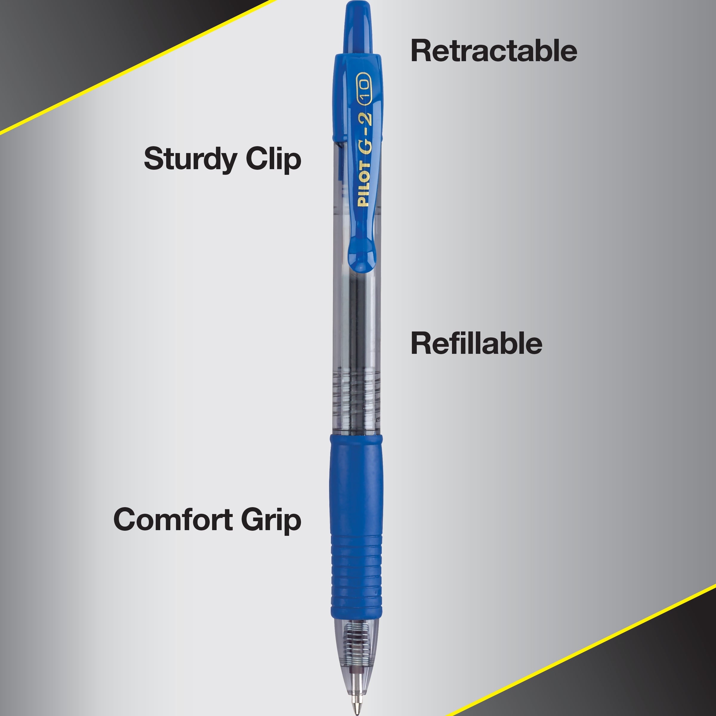 Gel Ink Pens, Bold Point (1.0mm), Blue, 10 Count - Image 2