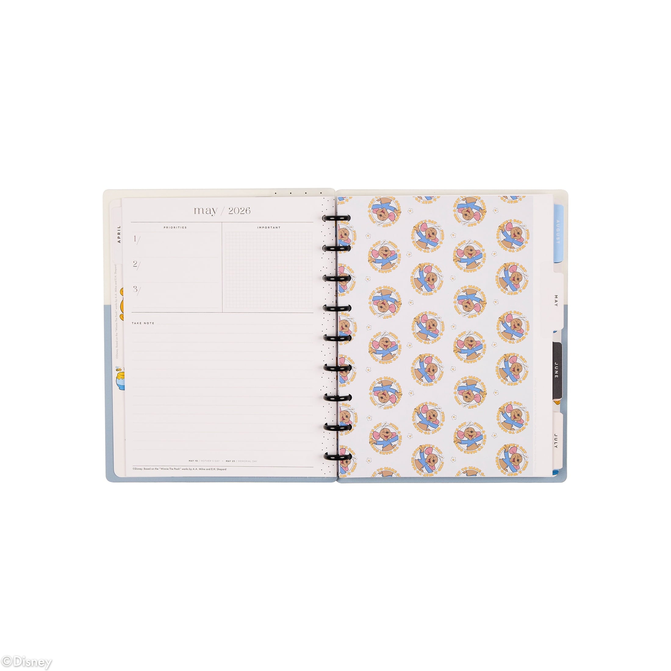 Disney Pooh & Company Monthly Weekly Classic 15 Month Disc Bound Dated Planner (7 x 9.25) April 2026 to June 2027, re... - Image 5
