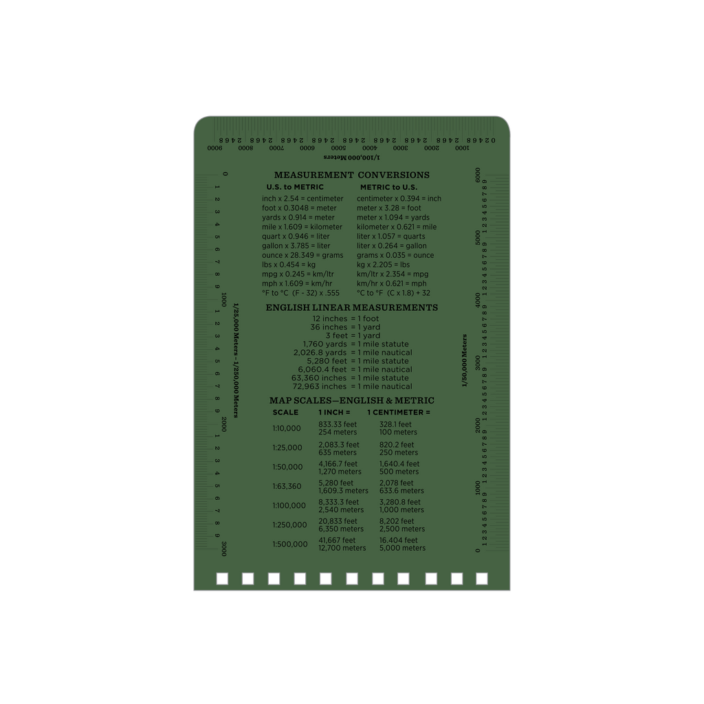 All-Weather Top-Spiral Notebook, 4" x 6", Green Cover, Universal Pattern (No. 946) - Image 5