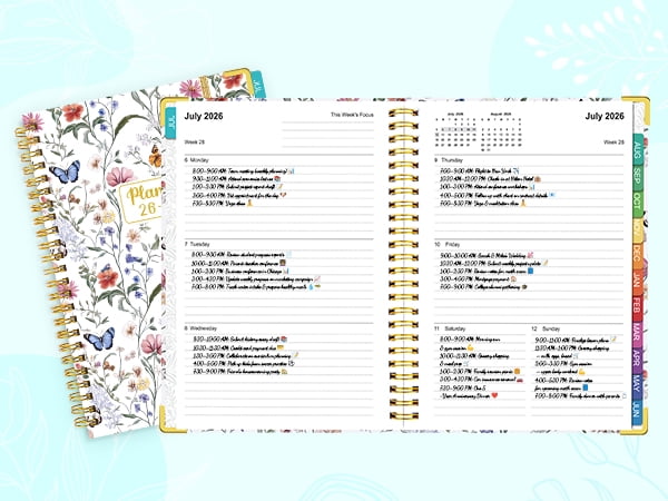 OMEYA Planner 2026 2027, Hardcover Academic Planner 5.8" x 8.3", Planner 2026 2027 Weekly and Monthly Jul.26 - Jun.27, with Inner Pockets, M - Image 2