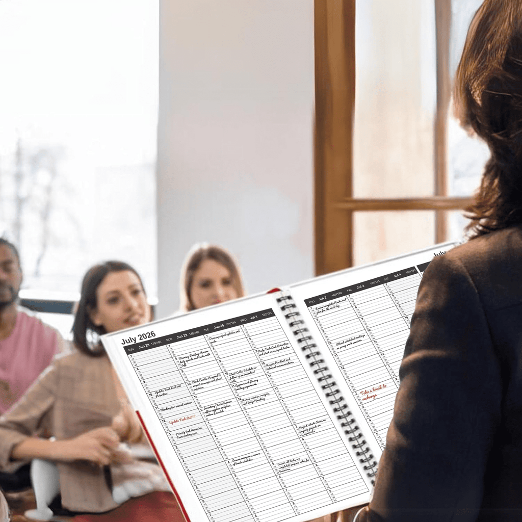 Appointment Book 20262027, Daily & Weekly Planner, 15-Minute Hourly Schedule, Large Hardcover 8.5x11, 18-Month Calendar - Image 2
