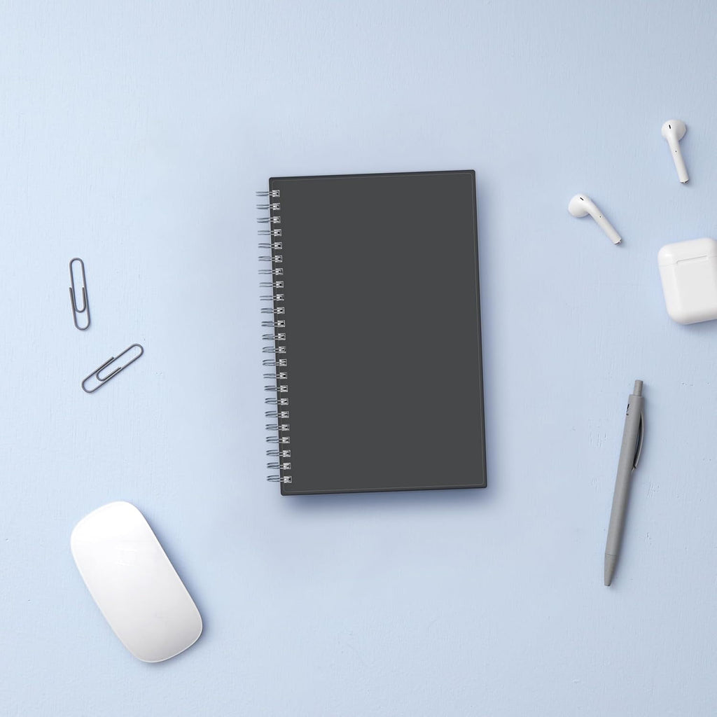 Notes Professional Notebook, Flexible Cover, Twin-Wire Binding, Lined and Perforate Pages, (5.5" x 8.5"), Gray - Image 2