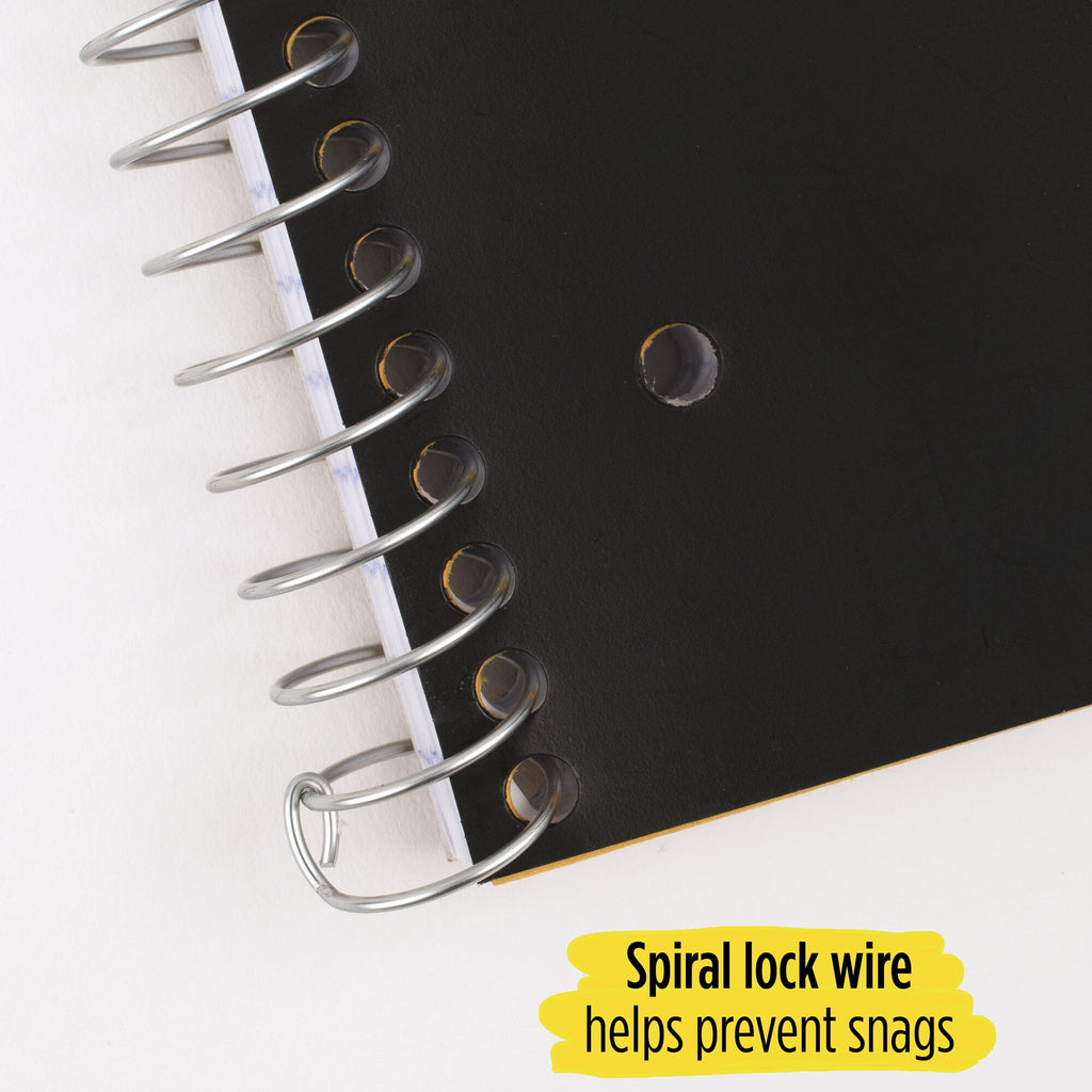 Five Star Wirebound Notebook, 1 Subject, Wide Ruled, 8" x 10.5", Black - Image 3