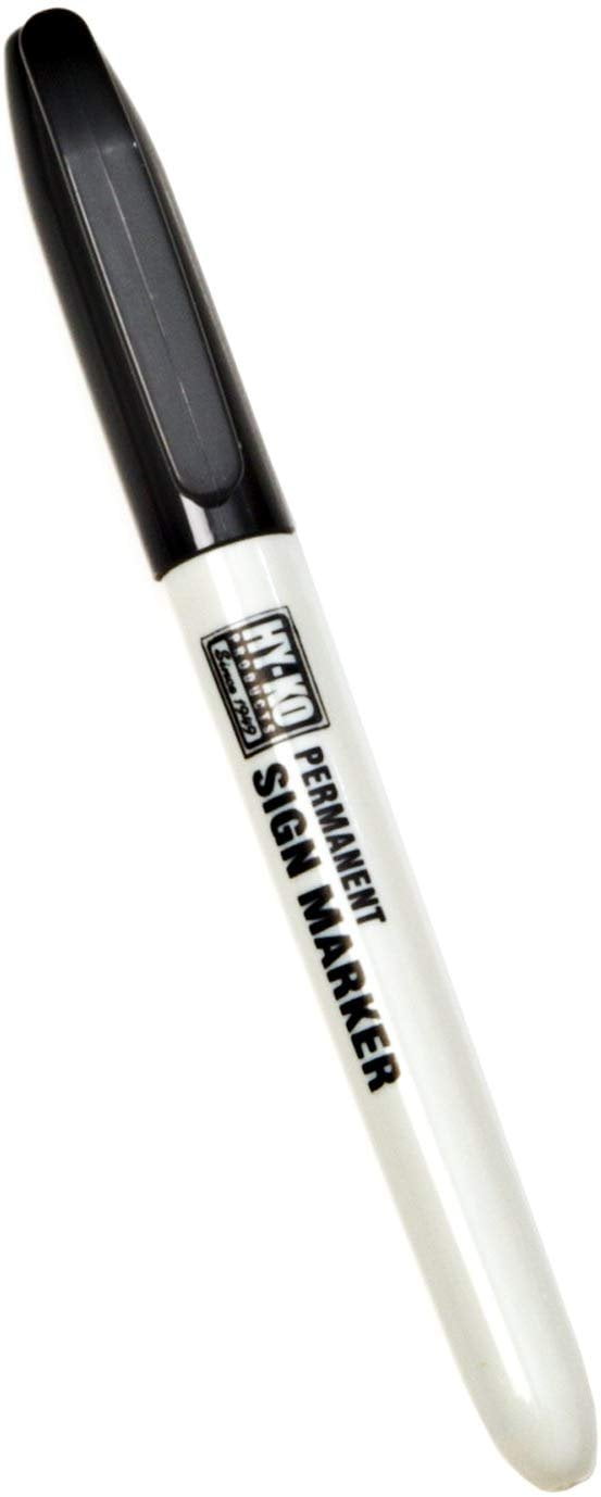(5 pack) 40622 Permanent Marker, Black, Chisel Tip, Weather-Resistant Ink - Image 2