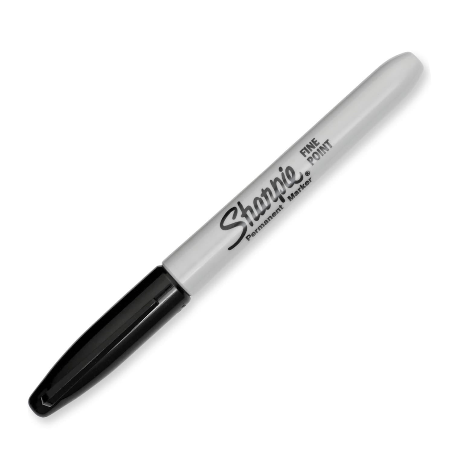 (3 pack) Sharpie Permanent Markers, Fine Point, Black, 5 Count - Image 3