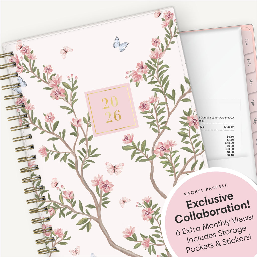 Blue Sky Rachel Parcell 2026 Weekly and Monthly Planner Calendar, January 2026 - December 2026, 5" x 8", Clear Pocket Cover, Durable Twin Wi - Image 5