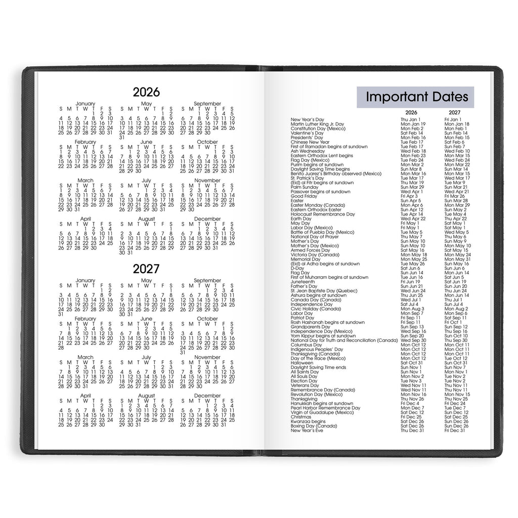 AT-A-GLANCE DayMinder 2026 Weekly Planner Black Pocket 3 12 x 6 - Weekly - Image 3