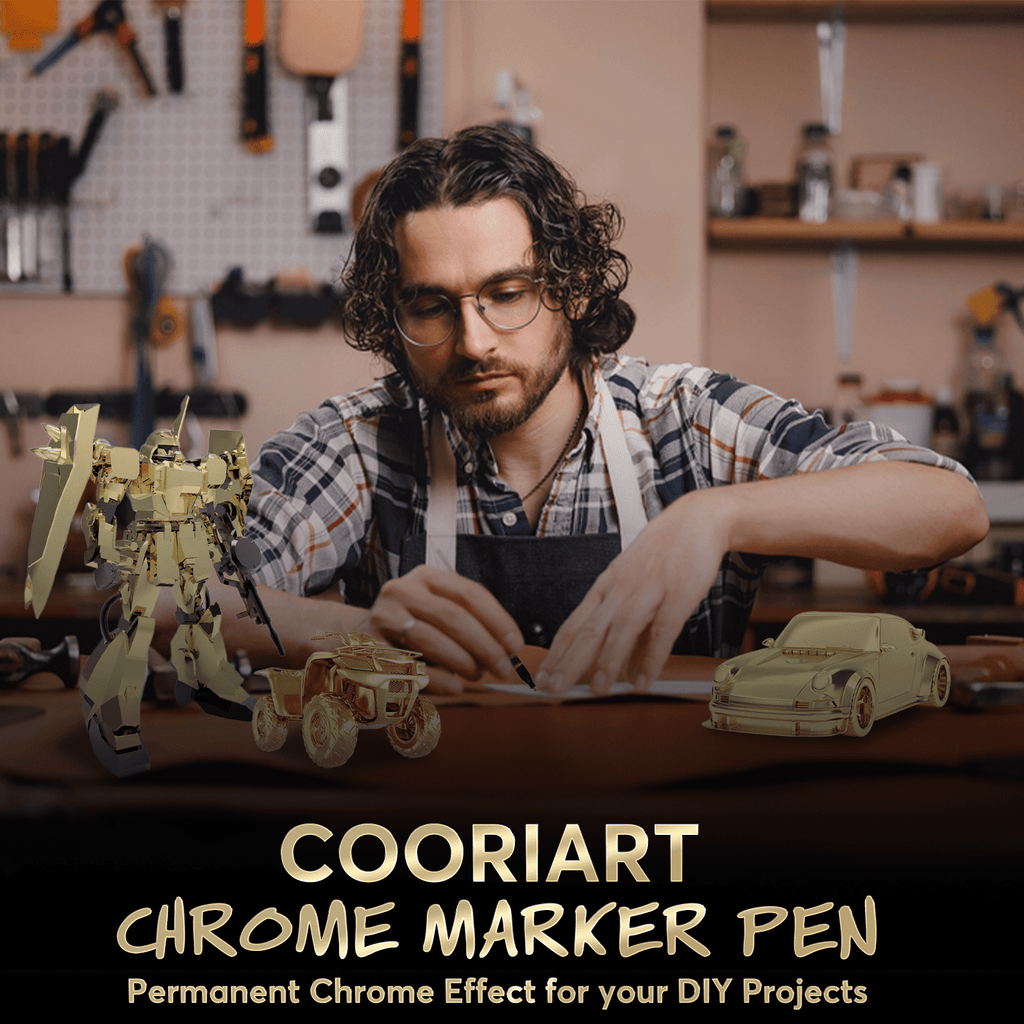 Chrome Gold Markers Metallic Gold Paint Pens for Metal, Plastic Jewelry,Touch-Up and Repair Kit - Image 4