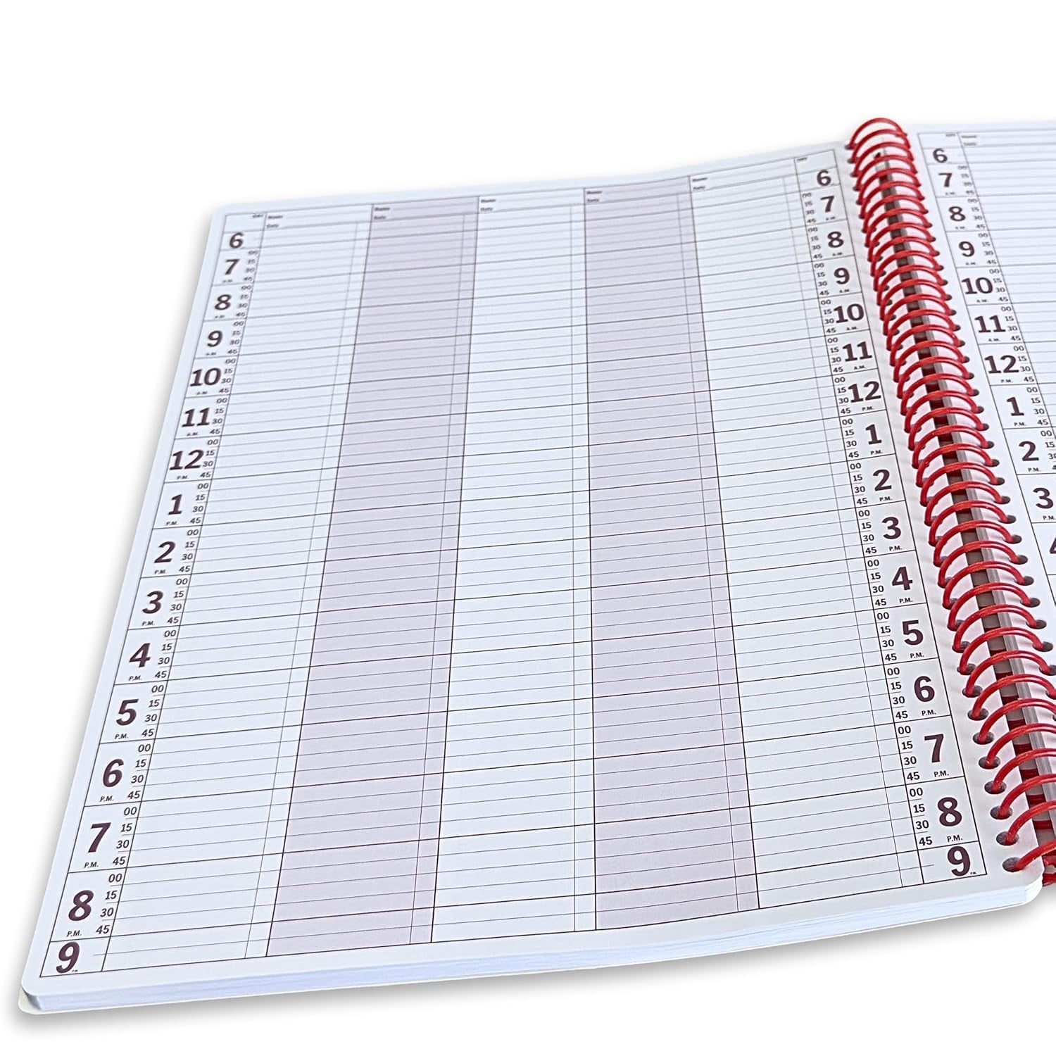 5 Book Large 10" x 13.5" Undated 2025 Planner, Daily & Hourly Planner in 15 Minute Increments Spiral Notebook Organiz...