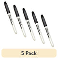 (5 pack) 40622 Permanent Marker, Black, Chisel Tip, Weather-Resistant Ink