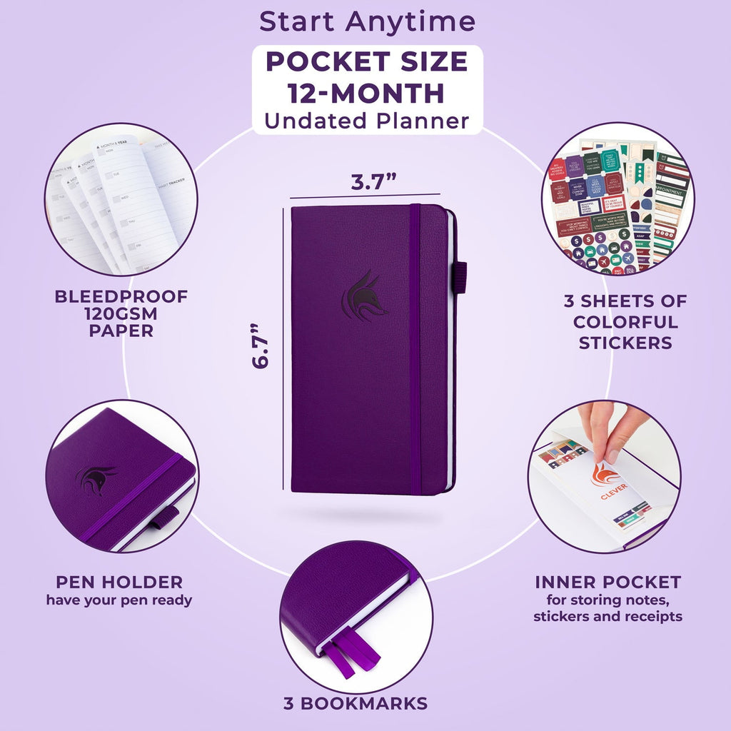 Pocket Planner Weekly - Undated Monthly Goal Planner and Calendar for Increasing Productivity, Mini Planner Perfect f... - Image 5