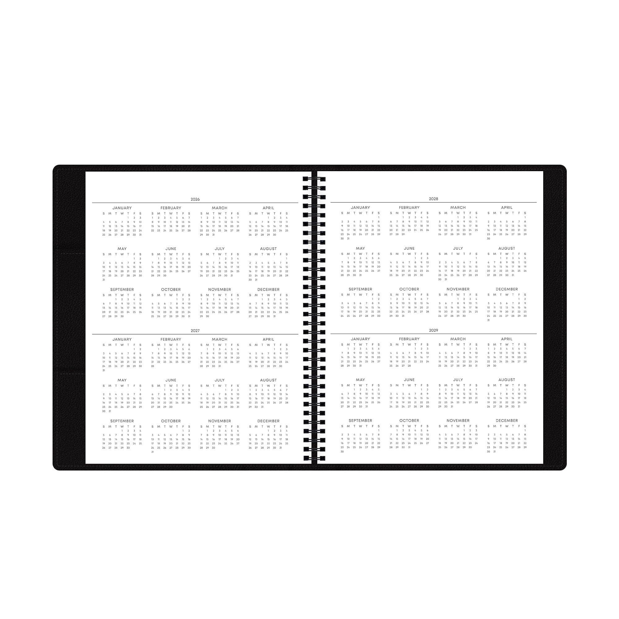 Blue Sky Perpetual Monthly Weekly Large Planner (8.5" x 11") Black January - December - Image 6