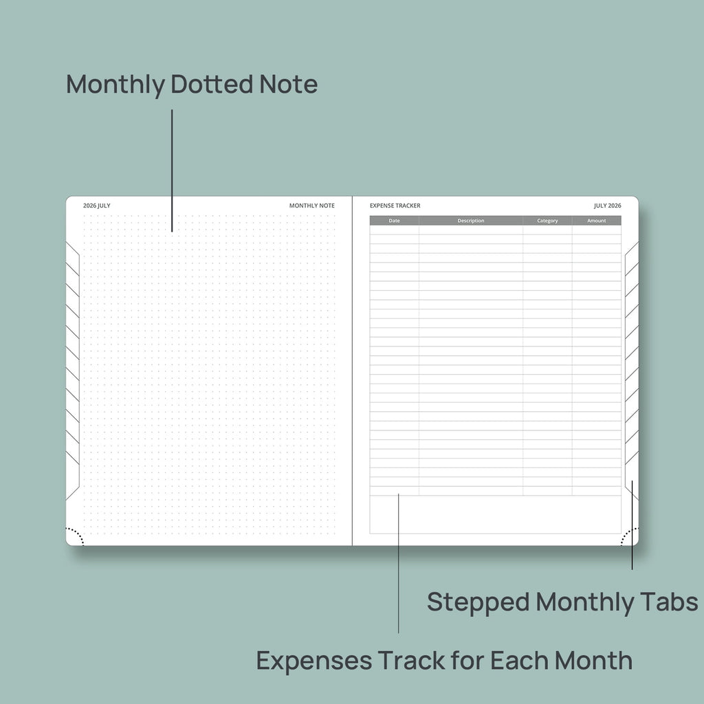 Monthly Planner 2026-2027, 6.5"x8.5", 18-Month Calendar Book Academic Year (Jul.26-Dec.27) with Monthly Tabs, Flexibl... - Image 4