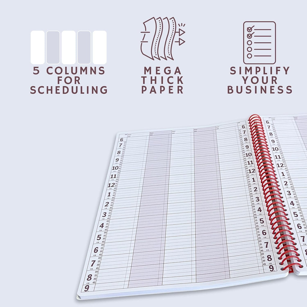 5 Book Large 10" x 13.5" Undated 2025 Planner, Daily & Hourly Planner in 15 Minute Increments Spiral Notebook Organiz... - Image 3