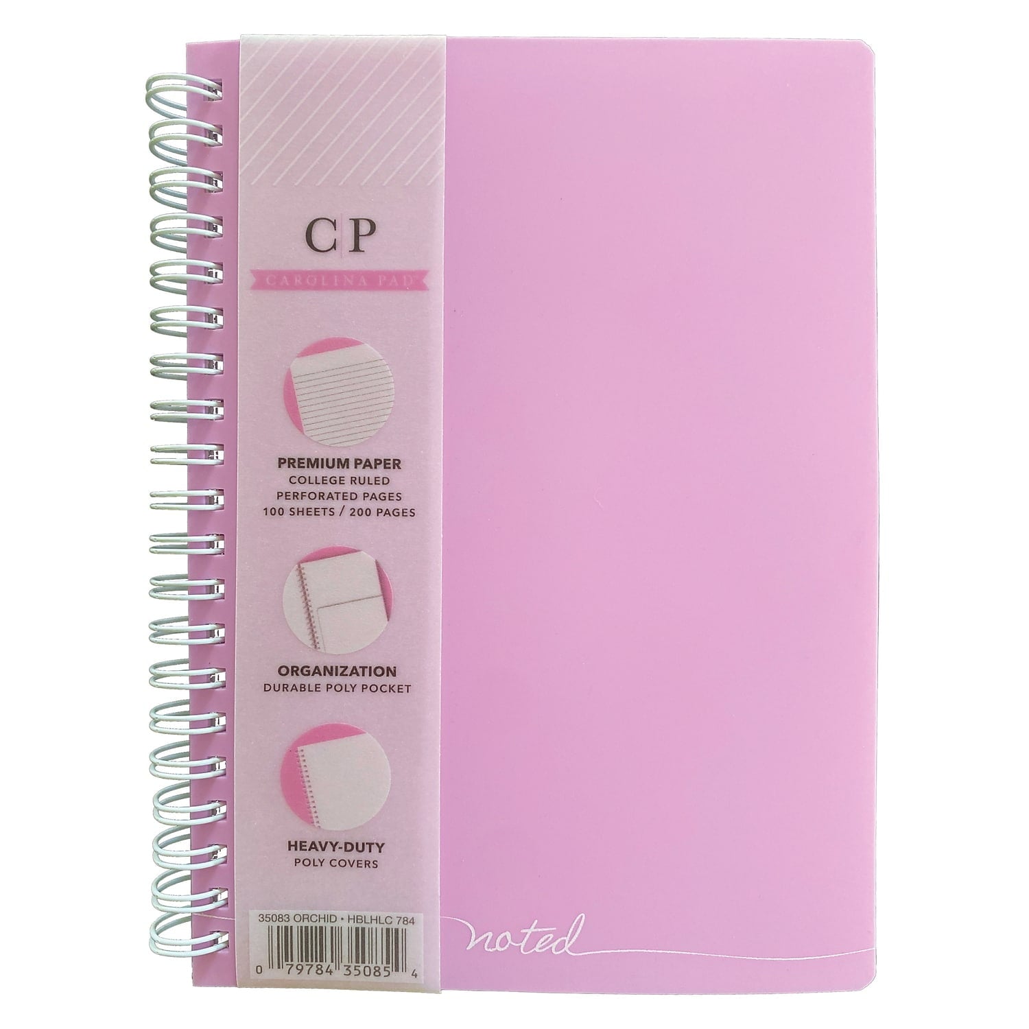 Carolina Pad Noted Professional Notebook 5.25" x 7" College Ruled 100 Sheets (35083) - Image 3