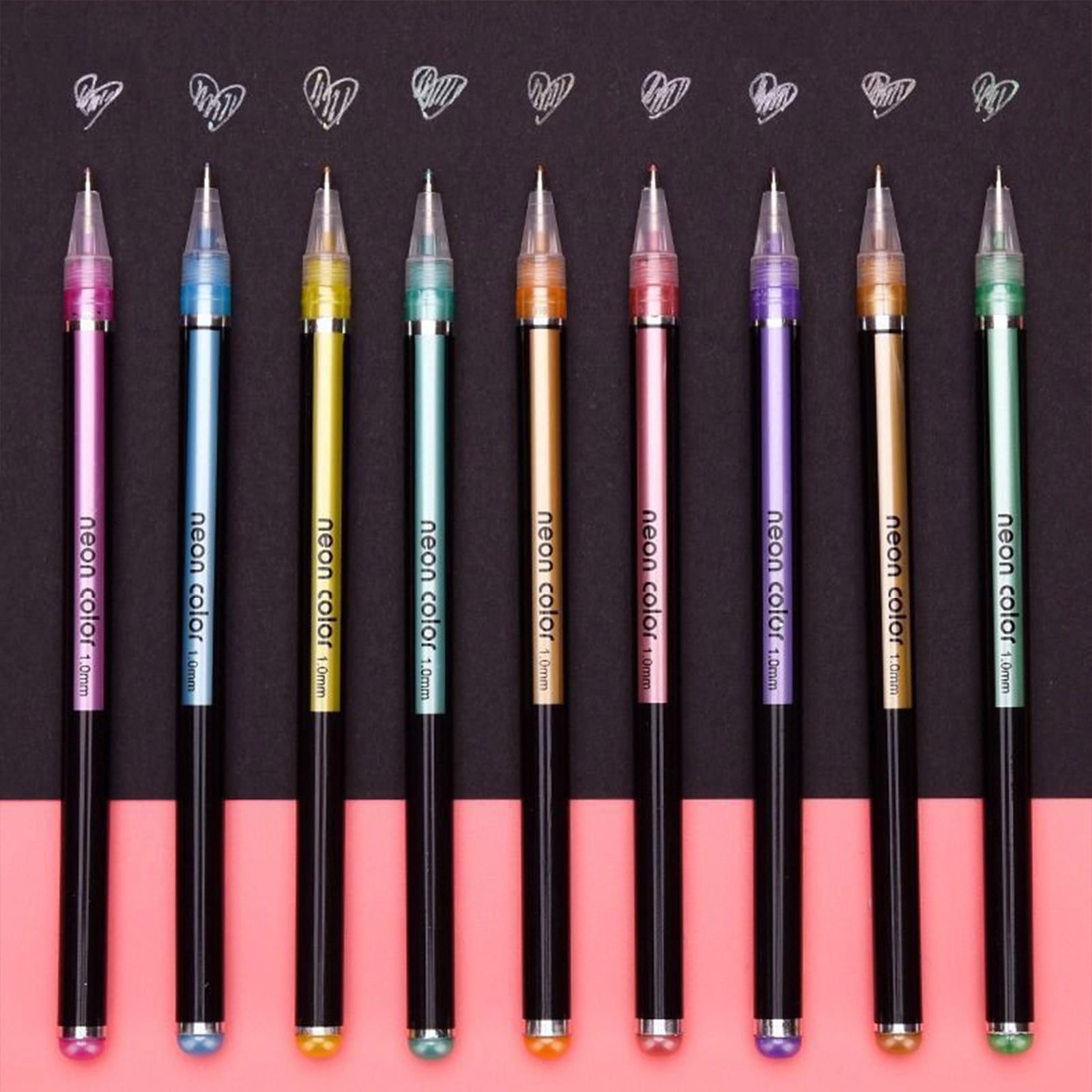 Glitter Gel Pens Set of 12, Colored Pens for Adult Coloring Books, Flash Color Markers for Doodling & Scrapbooking, 2ml - Image 4