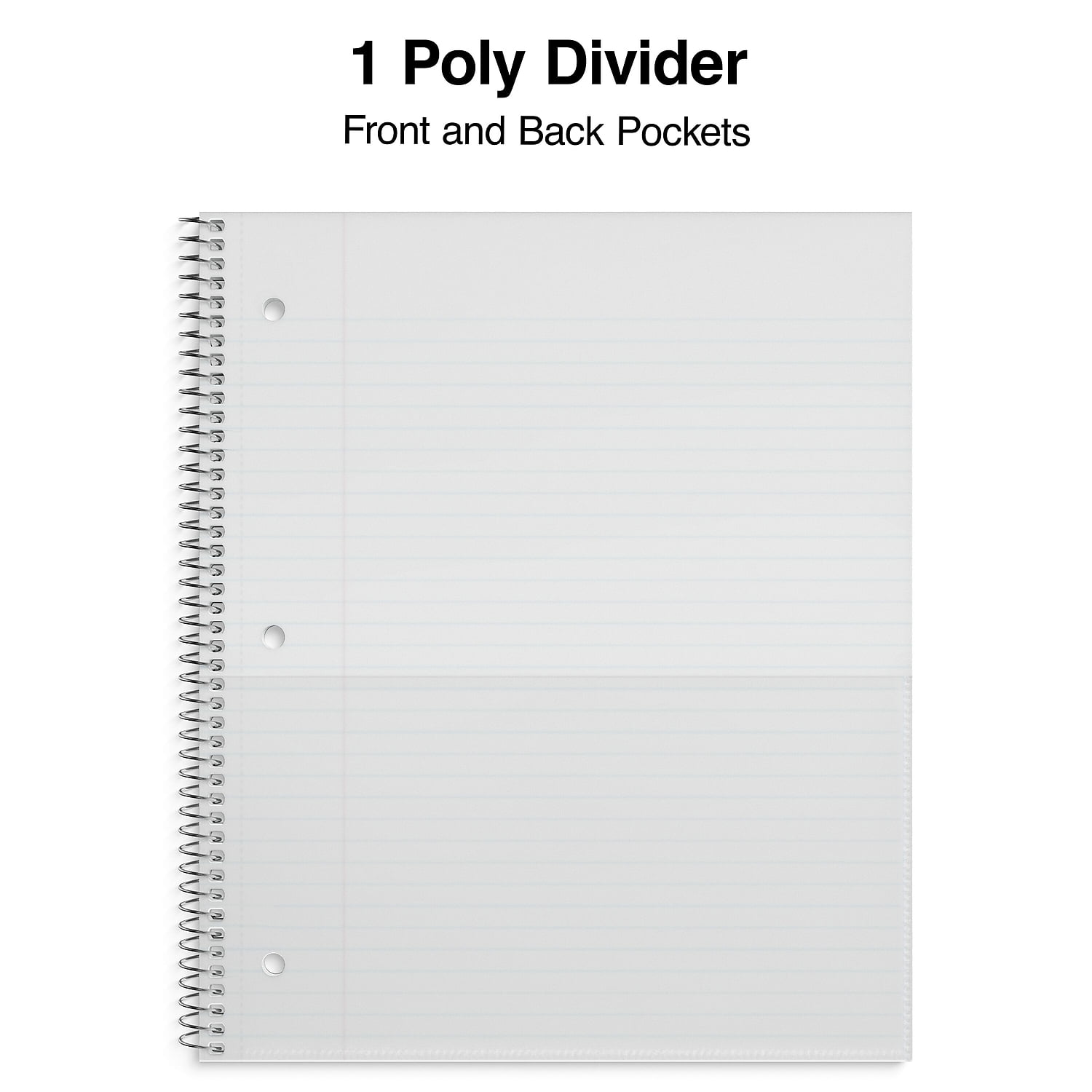 Accel Durable Poly Cover 1 Sub Notebook College Ruled 8.5"x11" Teal 20955M - Image 3