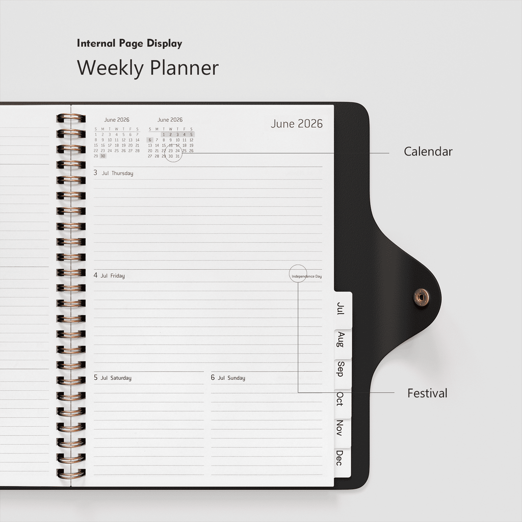 2026 Planner - Academic Weekly & Monthly Planner 2026 with Monthly Label,6.7" x 8.7", Jan. 2026 - Dec. 2026, Daily Pl... - Image 6