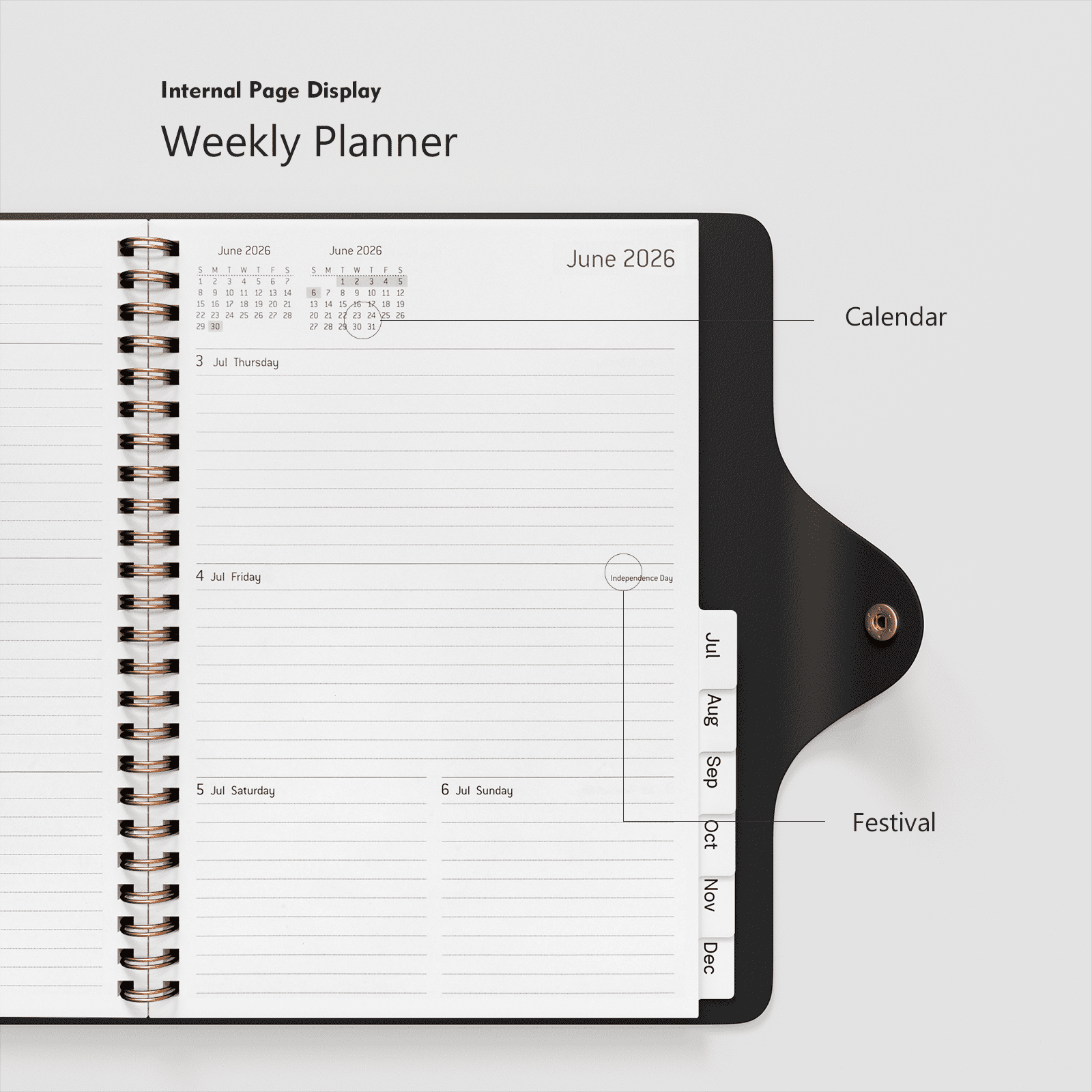 2026 Planner - Academic Weekly & Monthly Planner 2026 with Monthly Label,6.7" x 8.7", Jan. 2026 - Dec. 2026, Daily Pl... - Image 6