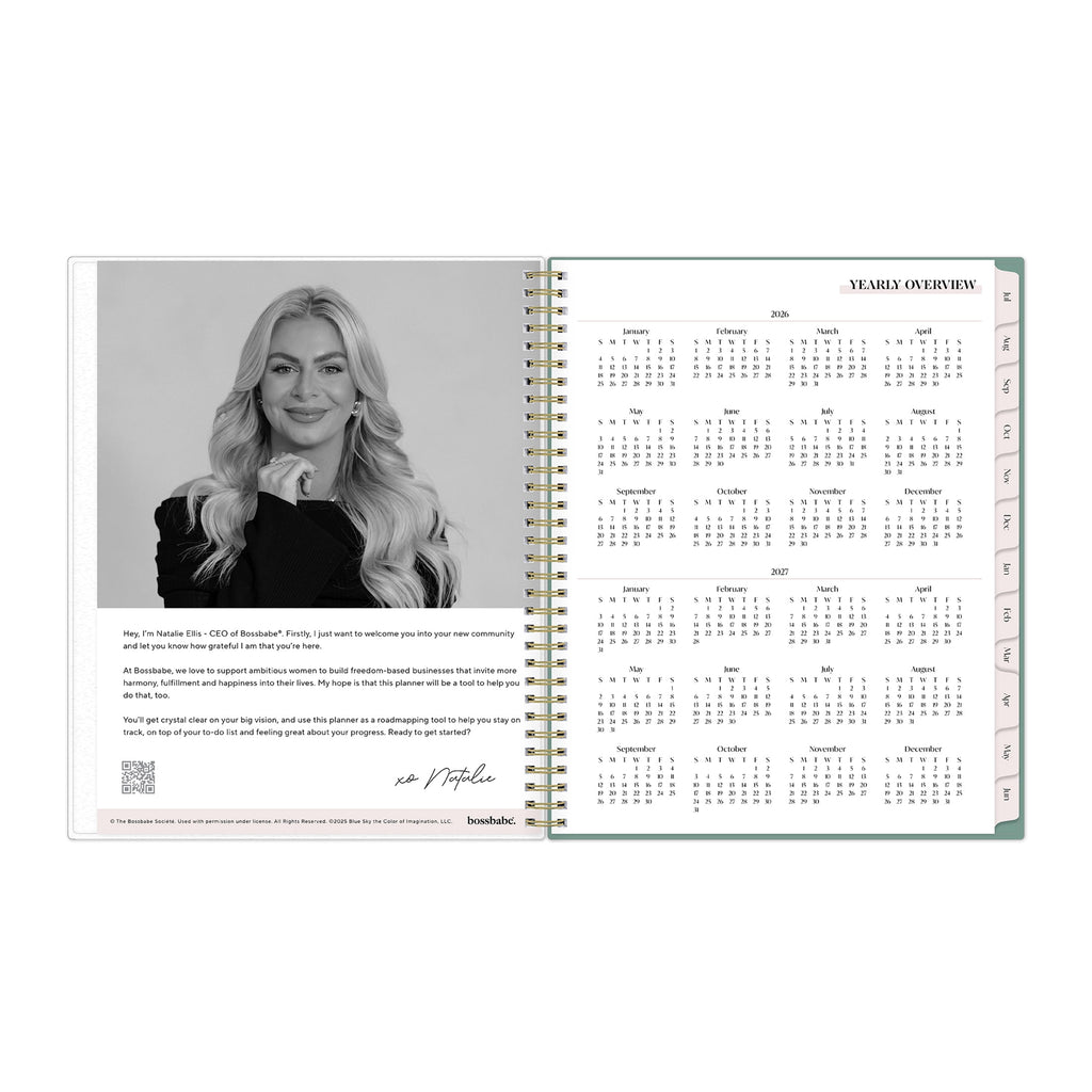 Bossbabe for Blue Sky Monthly Weekly Planner, 8.5" x 11", Ridley Mint 15-Month (April 2026 - June 2027) - Image 6