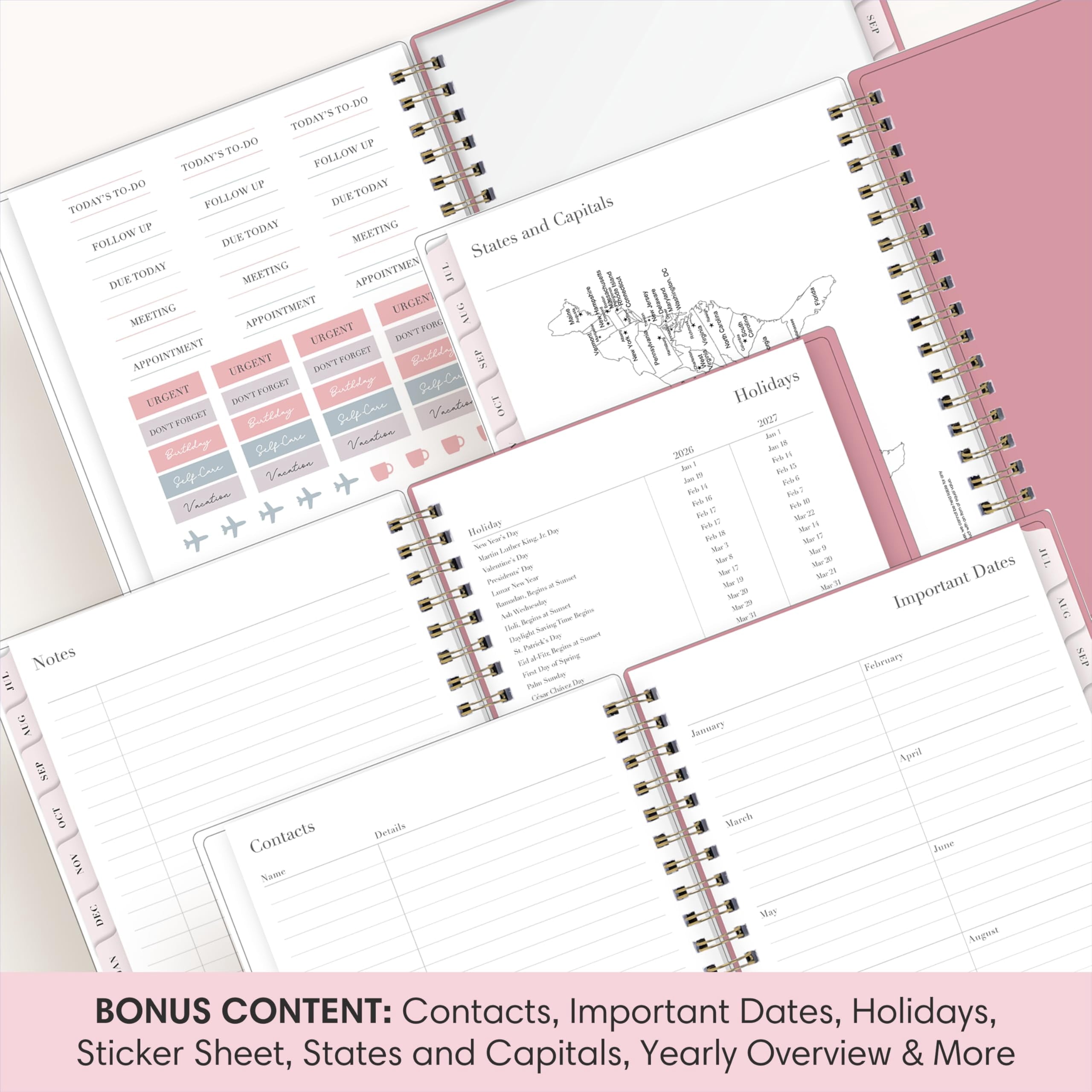 Blue Sky Rachel Parcell 2026-2027 Weekly and Monthly Academic Year Planner Calendar, July 2026 - June 2027, 5" x 8", Flexible Cover, Wirebou - Image 5