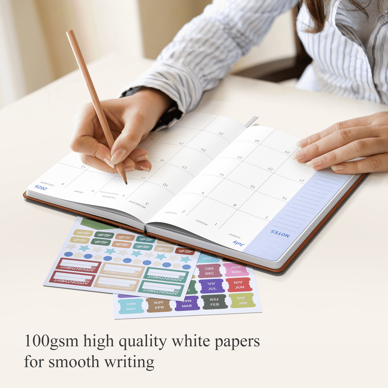 2025-2026 Planner - Academic Weekly & Monthly Planner 2025-2026 with Monthly Tabs,5.7" x 8", Jul. 2025 - Dec. 2026, Daily Planner with Pen H - Image 6