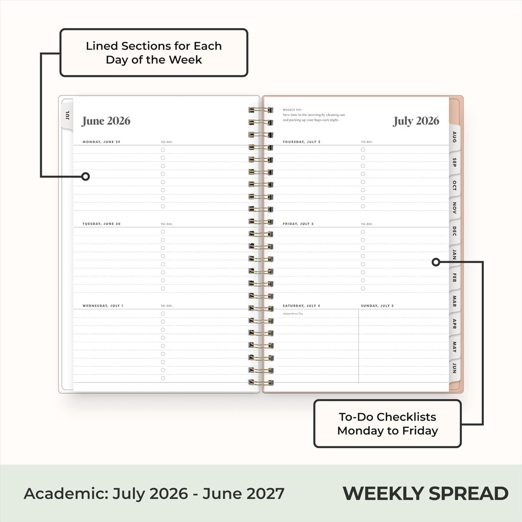 The Everygirl 2026-2027 Weekly and Monthly Academic Year Planner Calendar, July 2026 - June 2027, 5" x 8", Flexible C... - Image 3